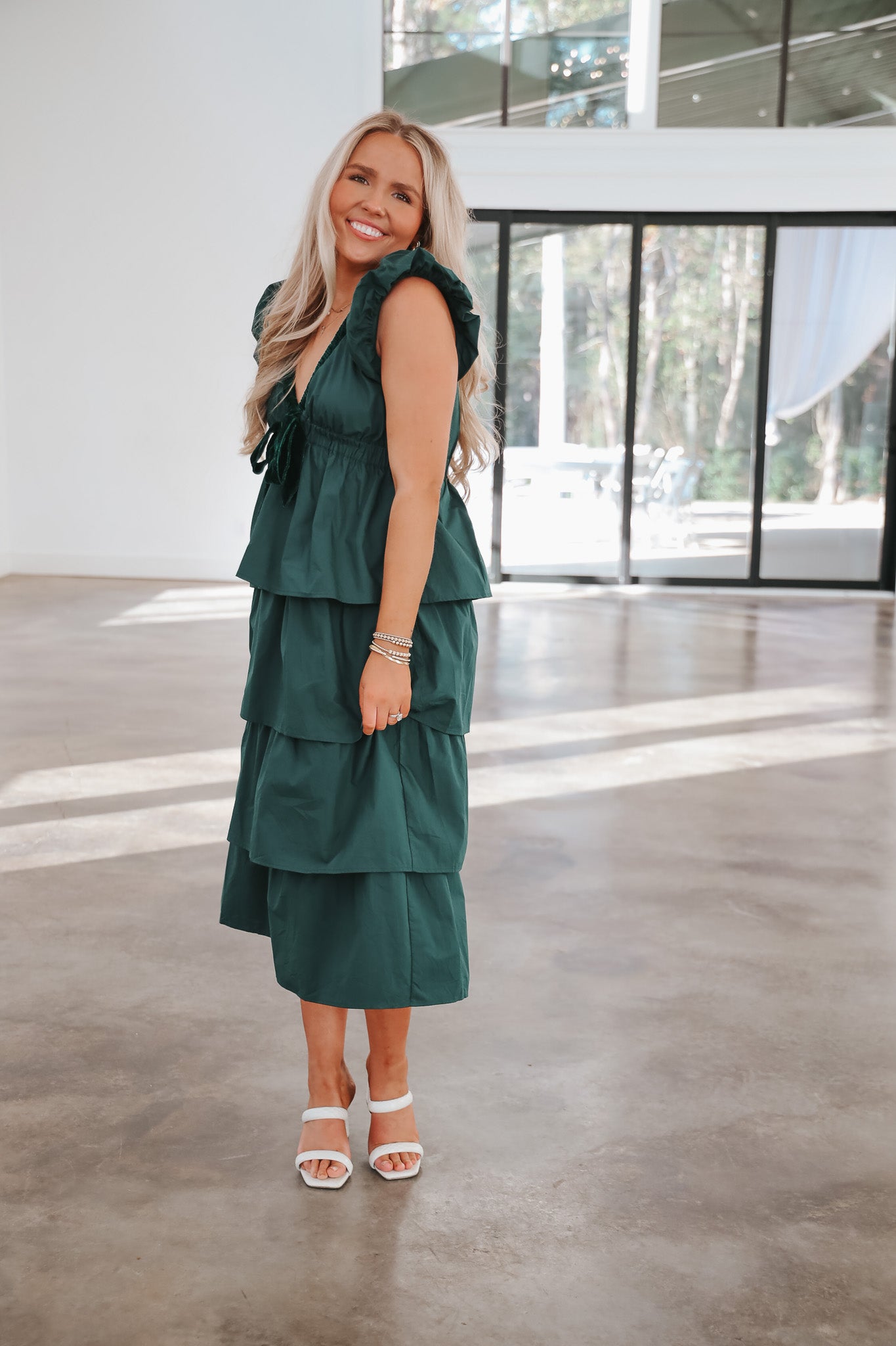 Make a Toast Hunter Green Dress