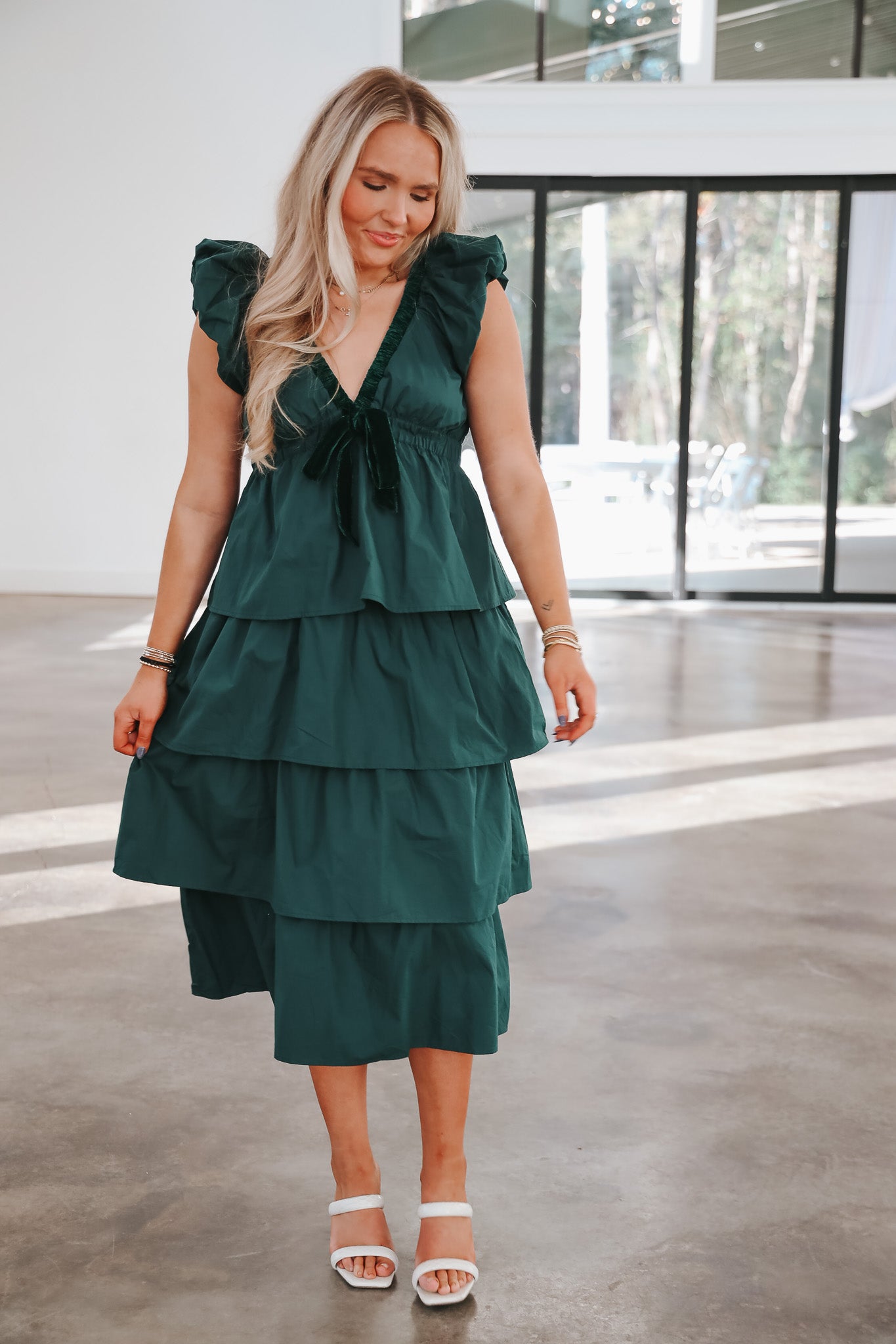 Make a Toast Hunter Green Dress