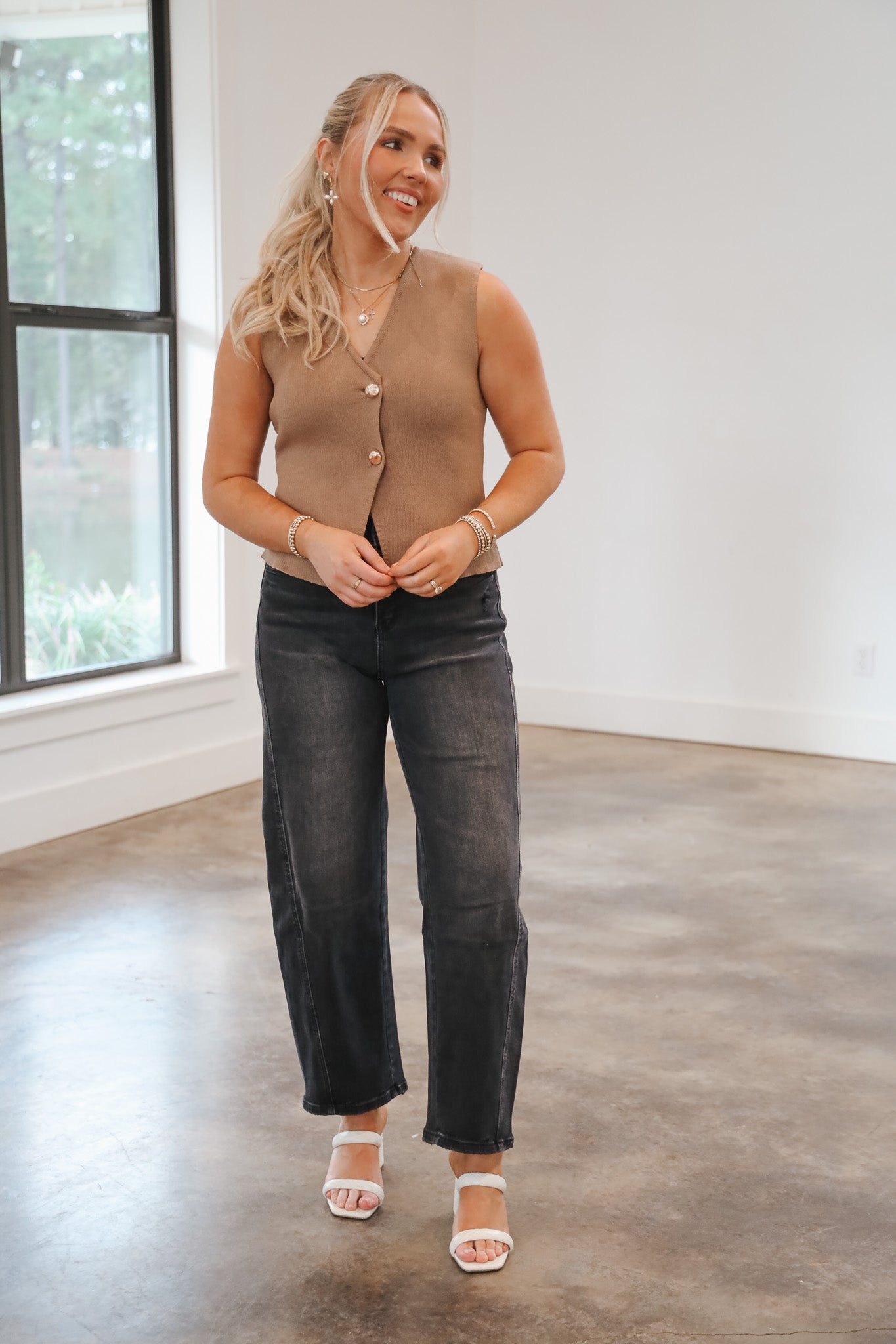 The City Life Mocha Sweater Vest