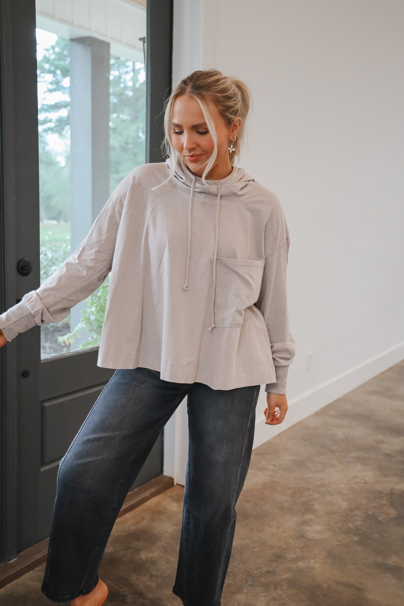 Easy Days Taupe Hoodie