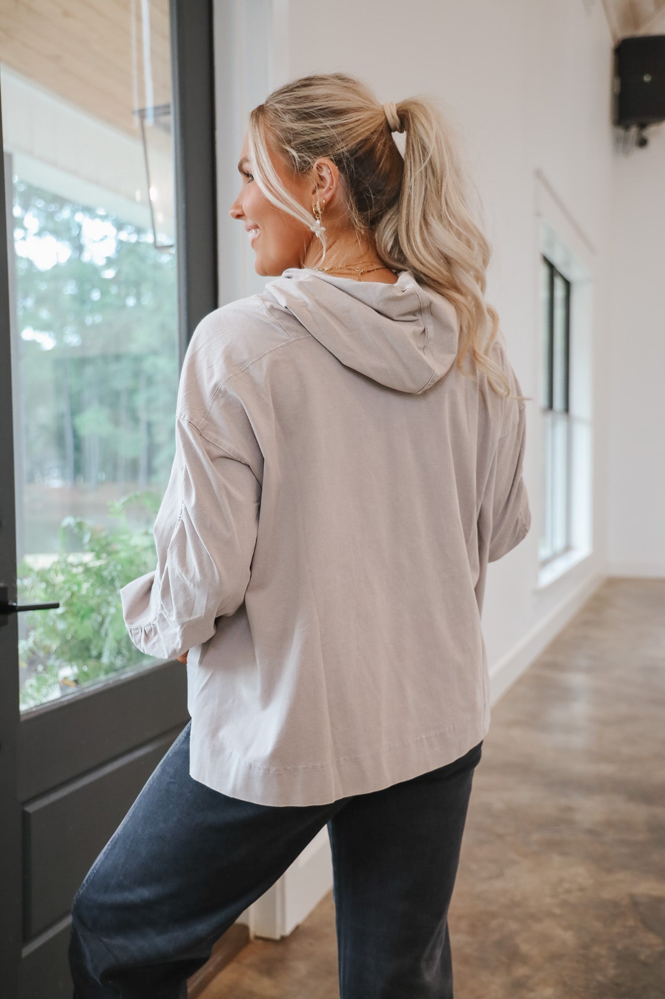 Easy Days Taupe Hoodie
