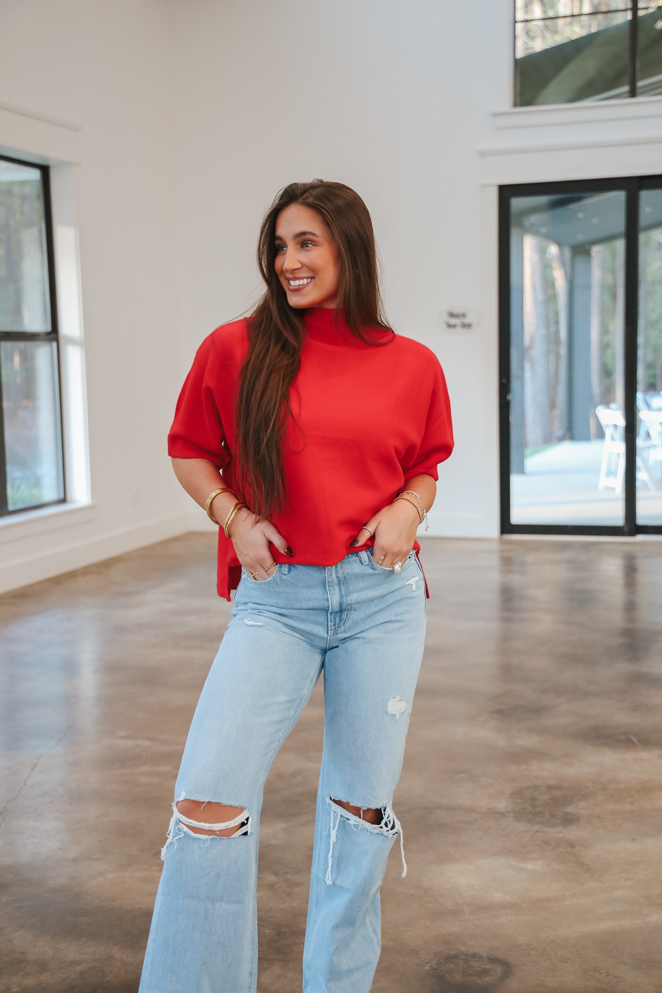 Simple But Festive Red Top