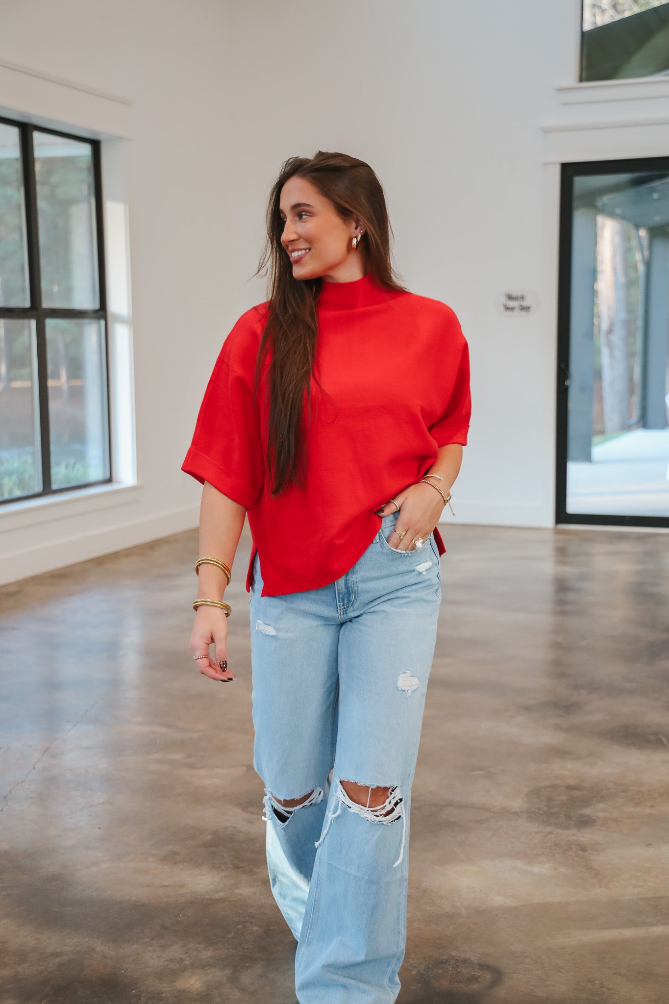 Simple But Festive Red Top
