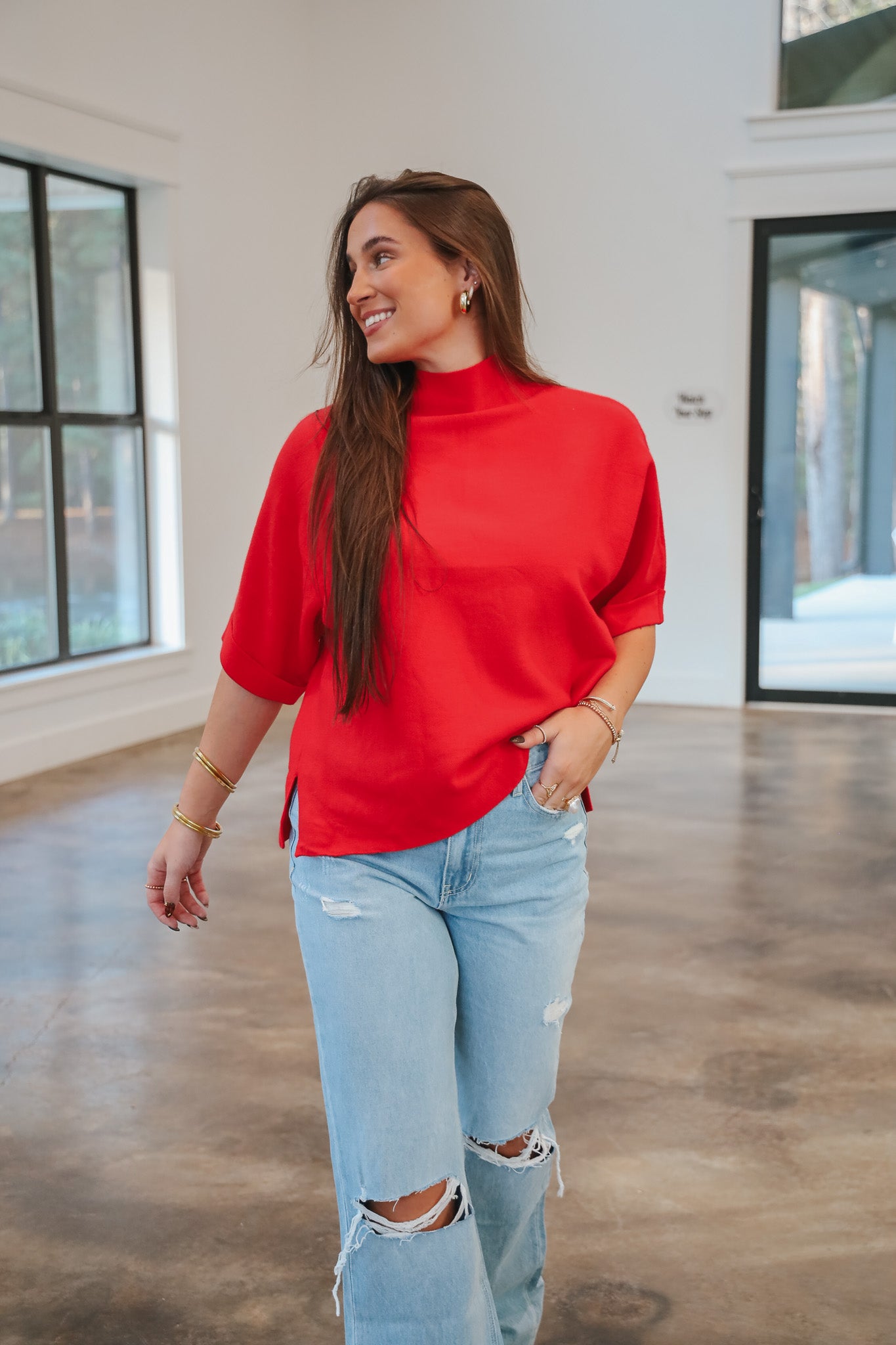 Simple But Festive Red Top