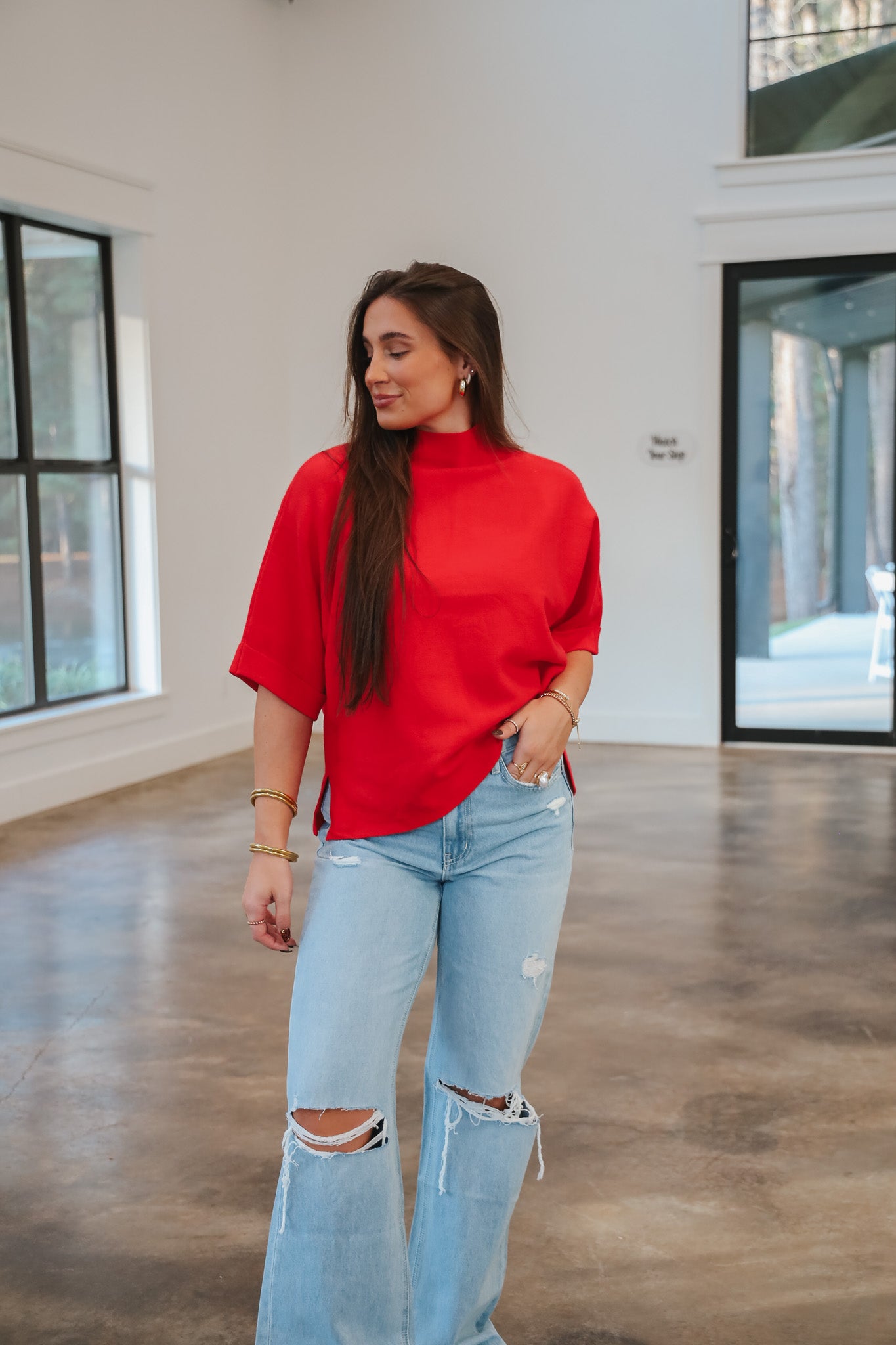 Simple But Festive Red Top