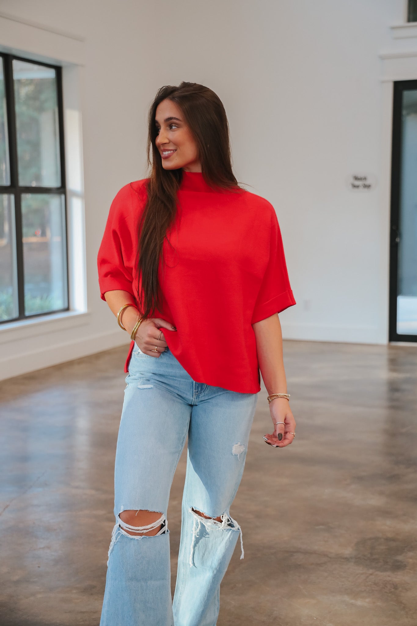 Simple But Festive Red Top