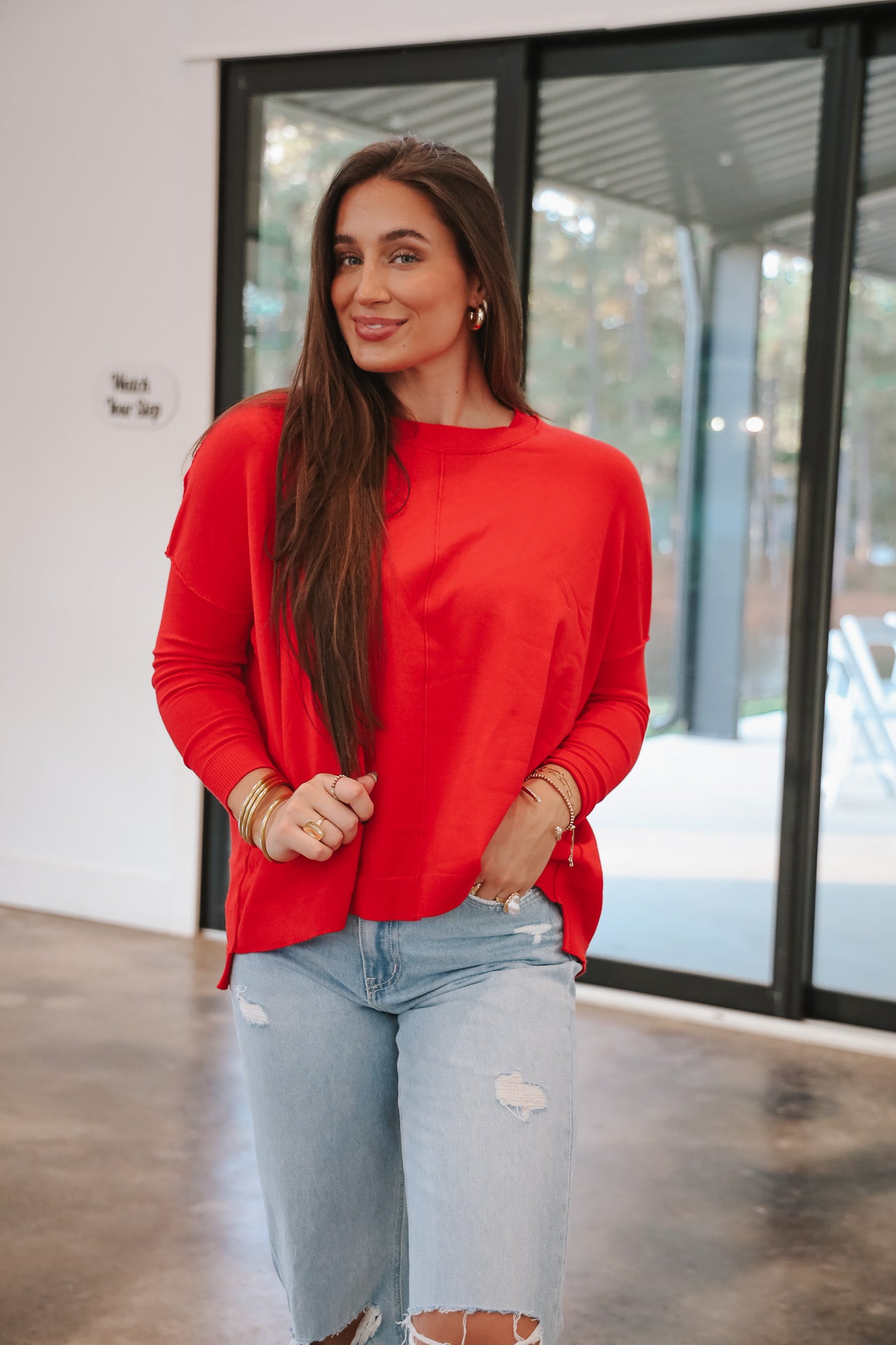 Always Cozy Top in Red Apple