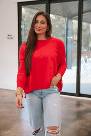 Always Cozy Top in Red Apple
