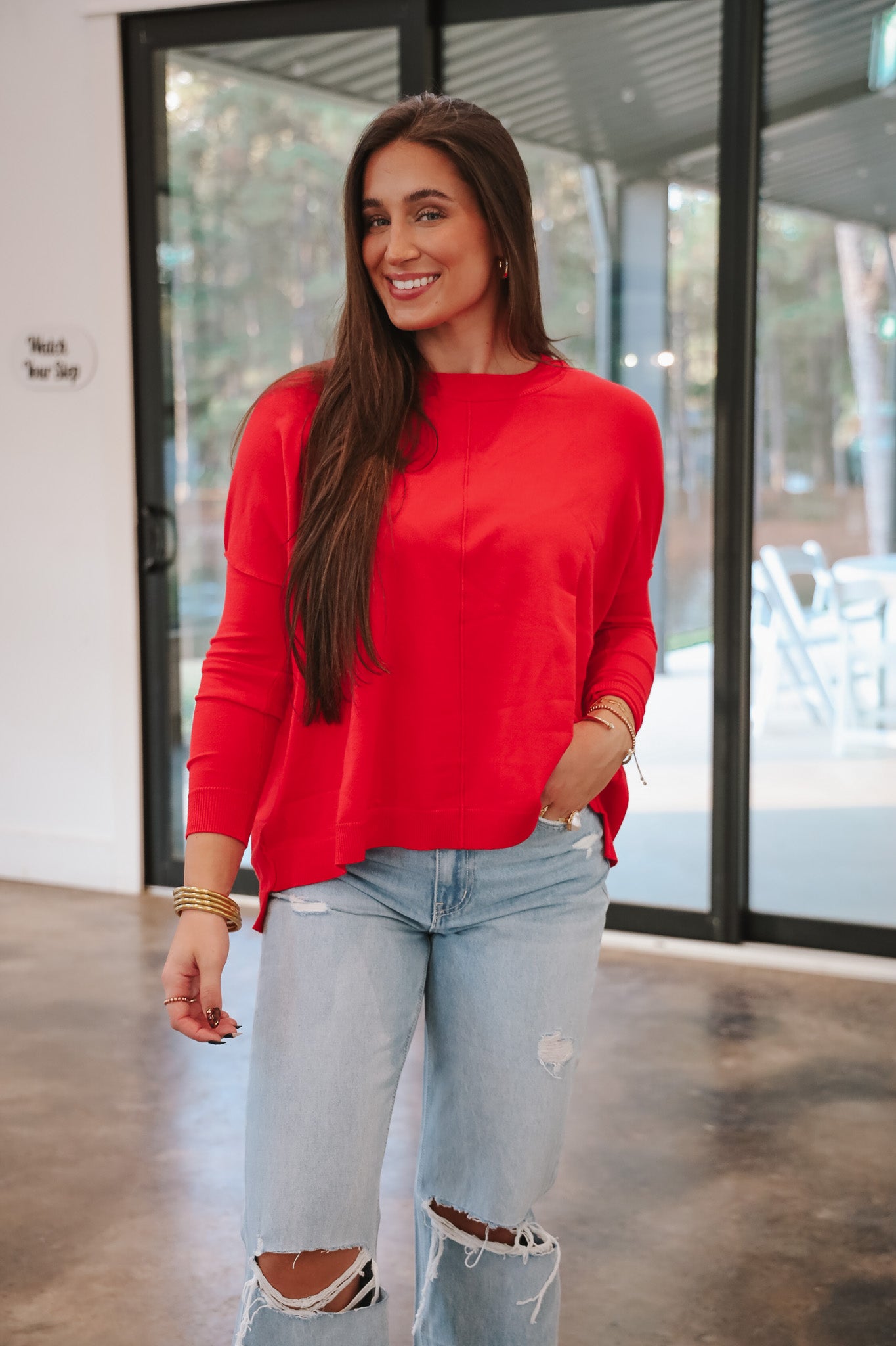 Always Cozy Top in Red Apple