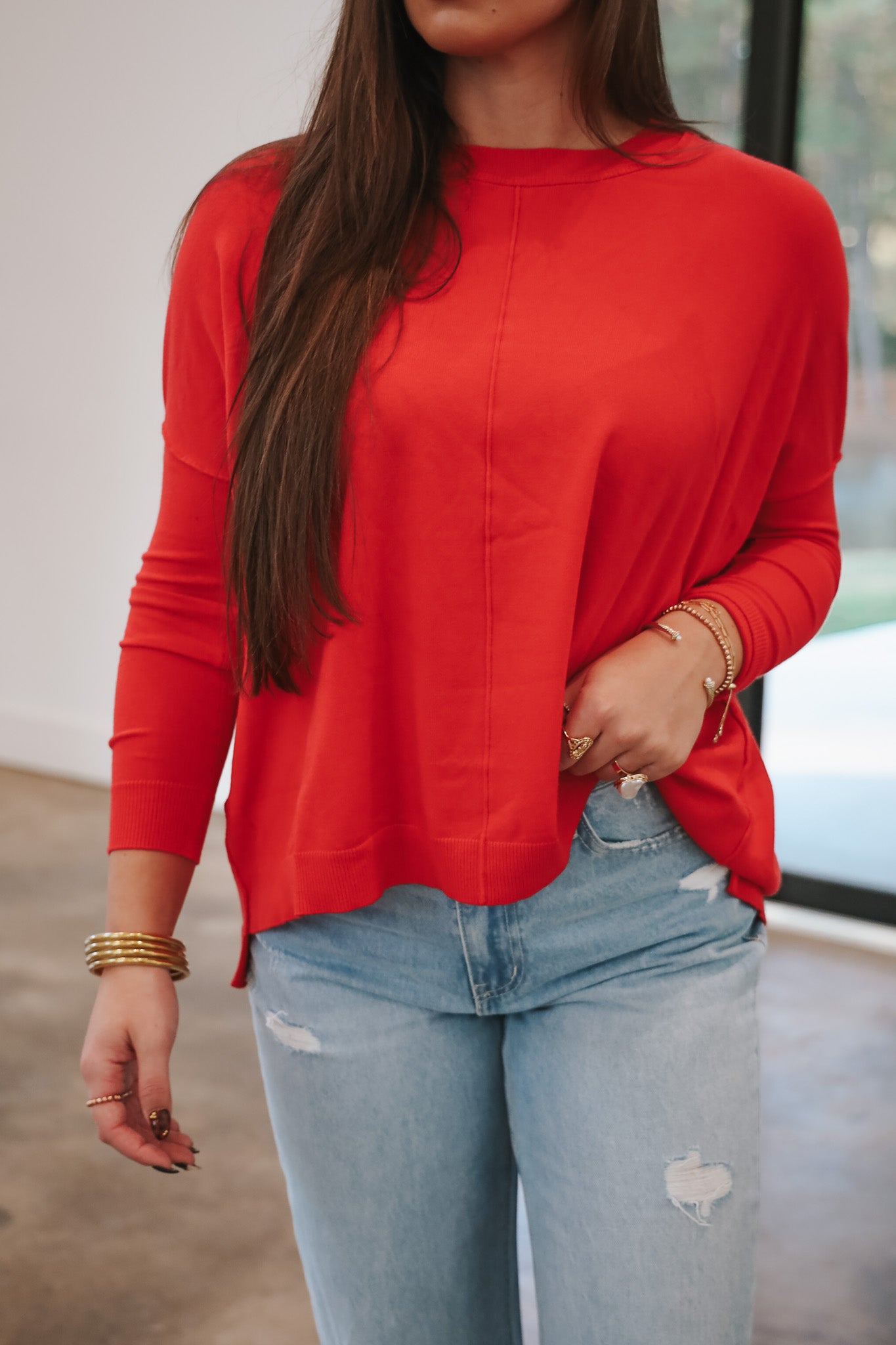 Always Cozy Top in Red Apple