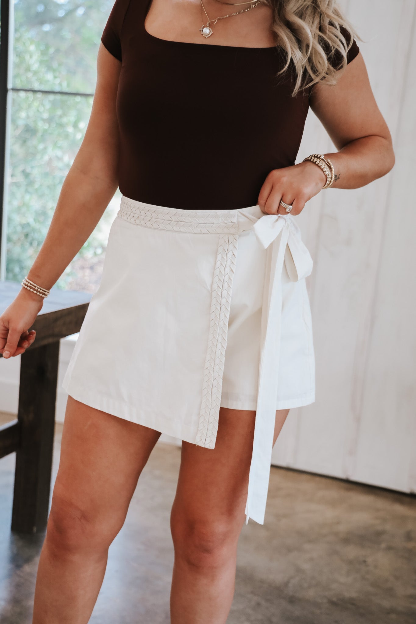 Steal My Heart Cream Skort