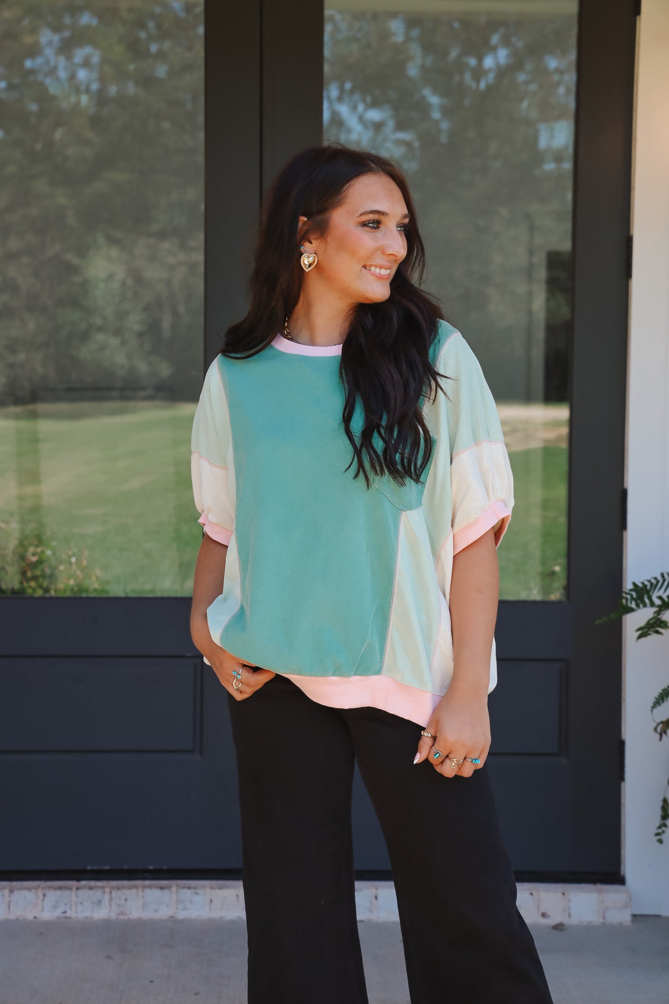 Easy Days Color Block Top