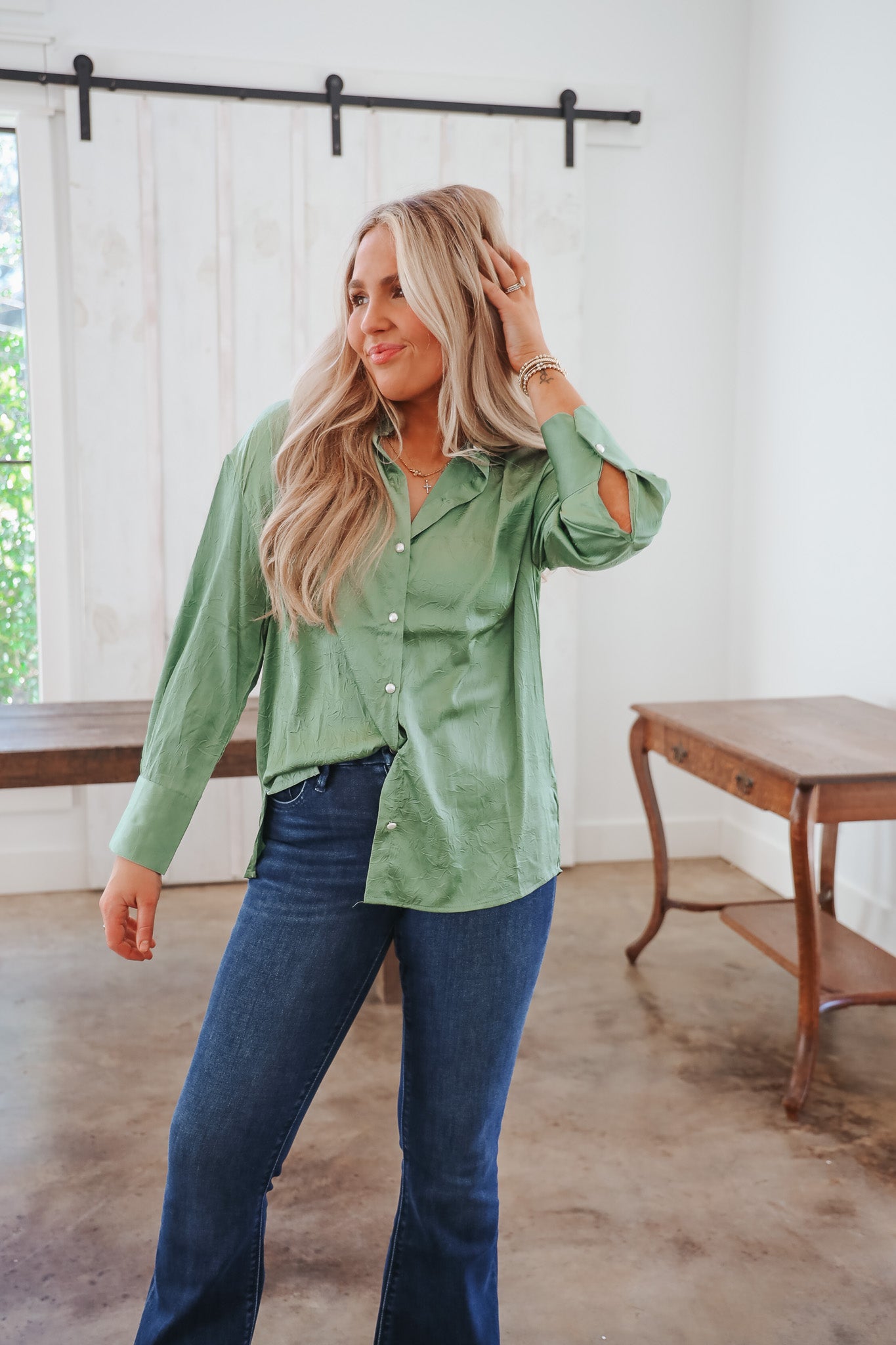 Office Fave Green Top