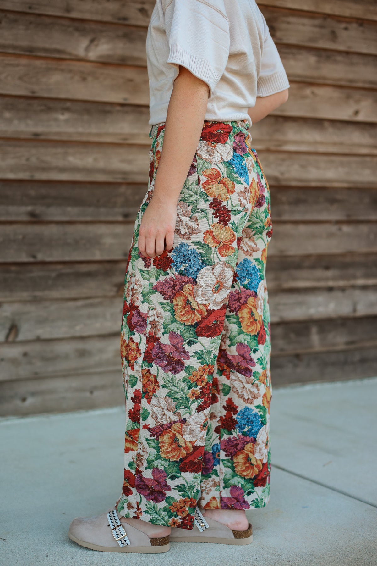 The Ruth Tapestry Barrel Pants