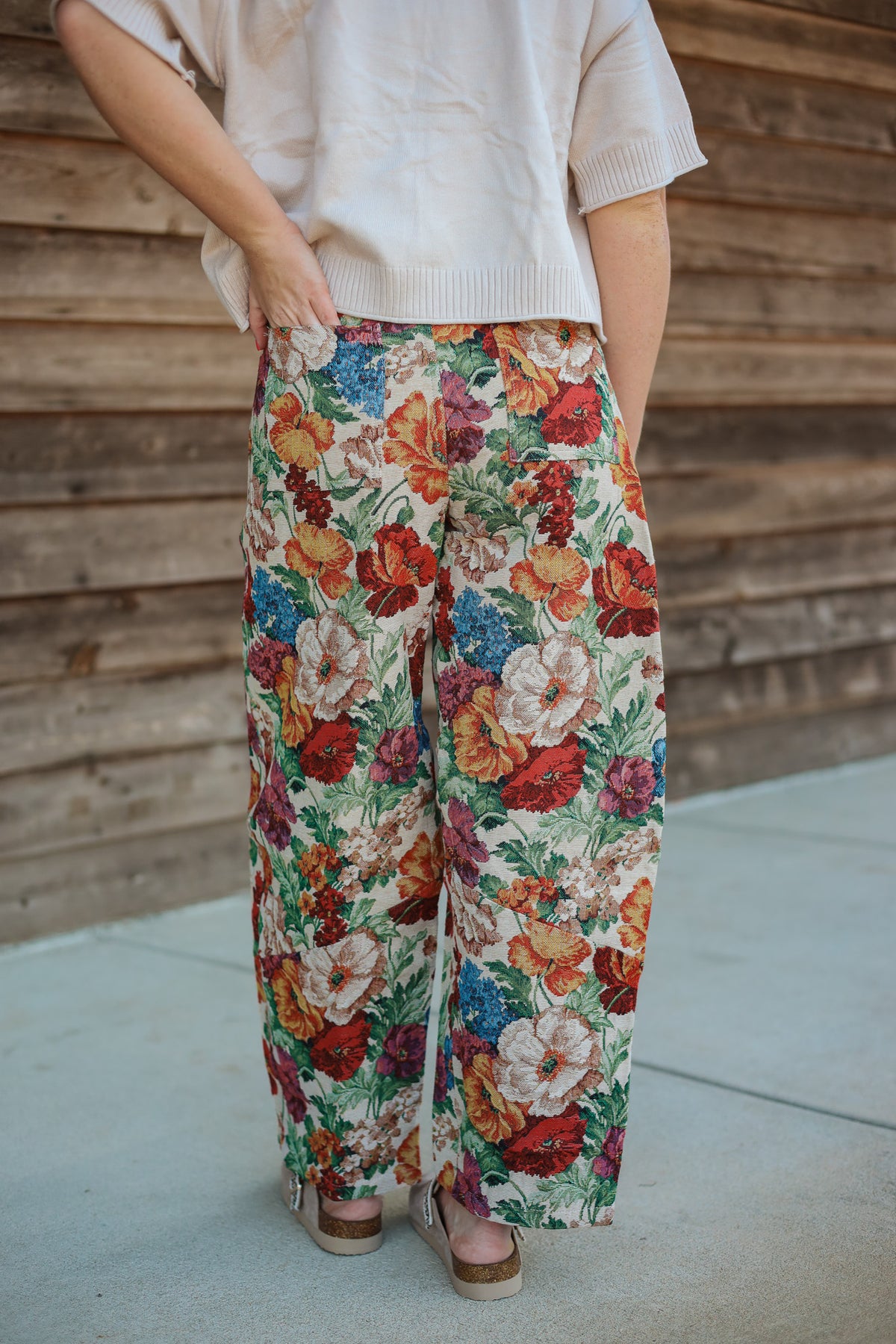 The Ruth Tapestry Barrel Pants