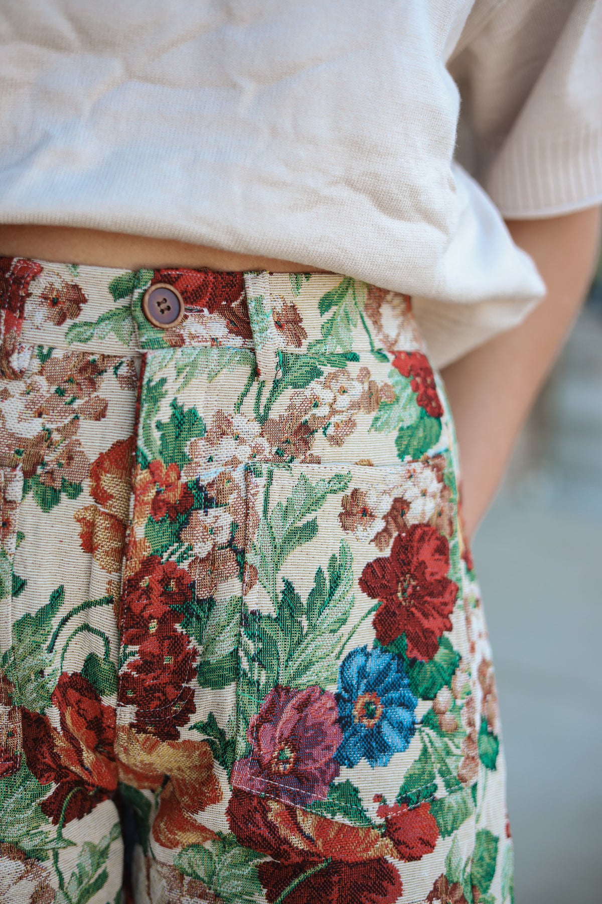 The Ruth Tapestry Barrel Pants