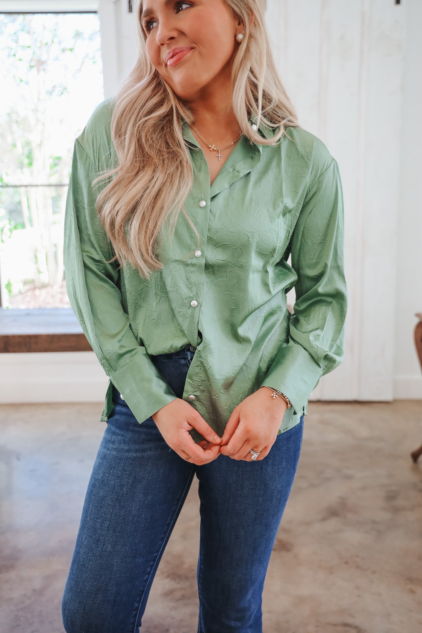 Office Fave Green Top