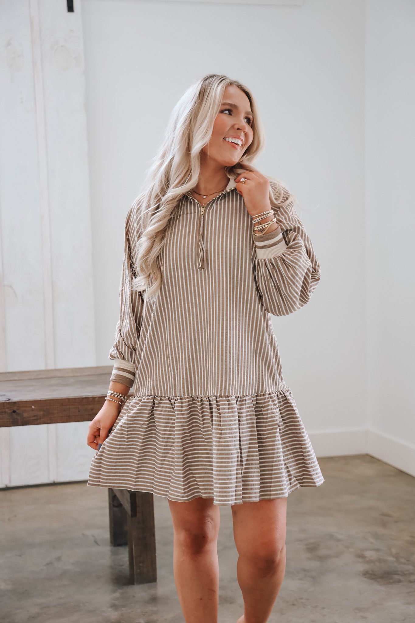 Just What You Wanted Mocha Dress