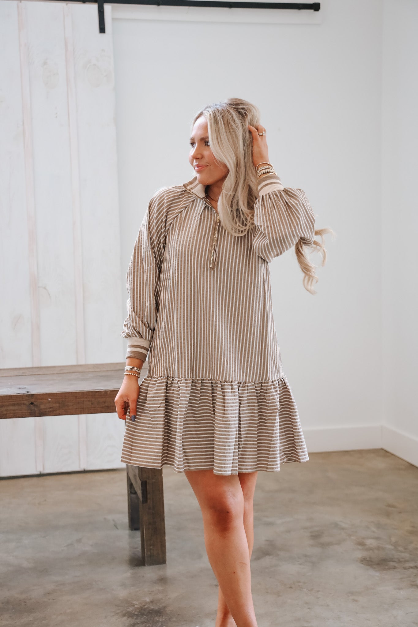 Just What You Wanted Mocha Dress