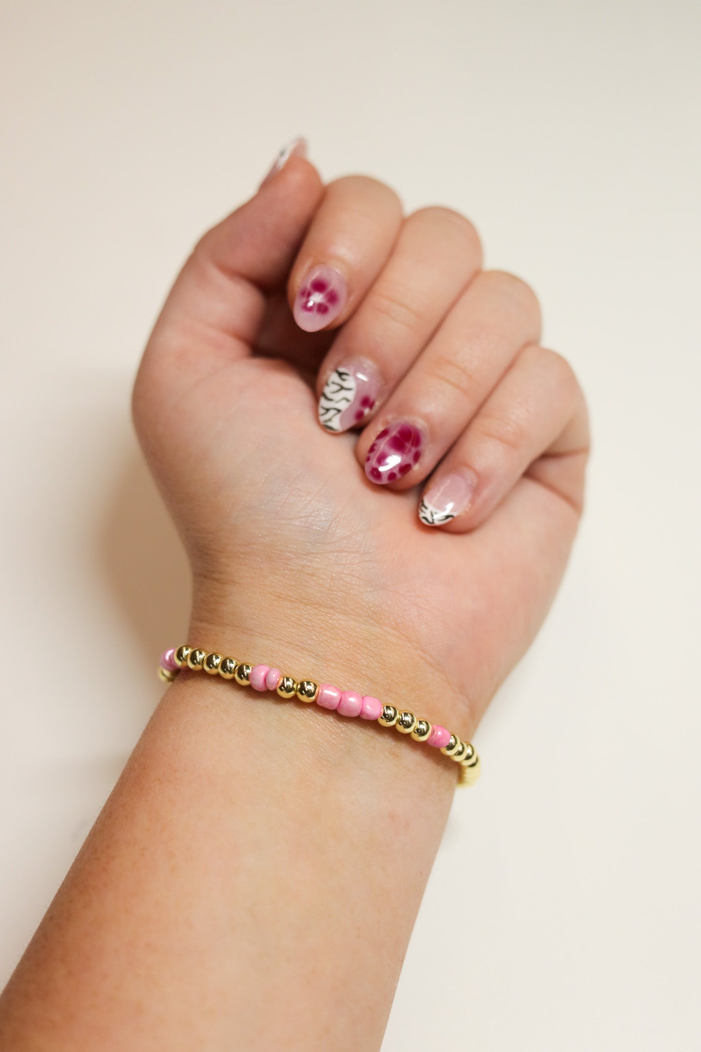 The Light Pink Gold Confetti Bracelet