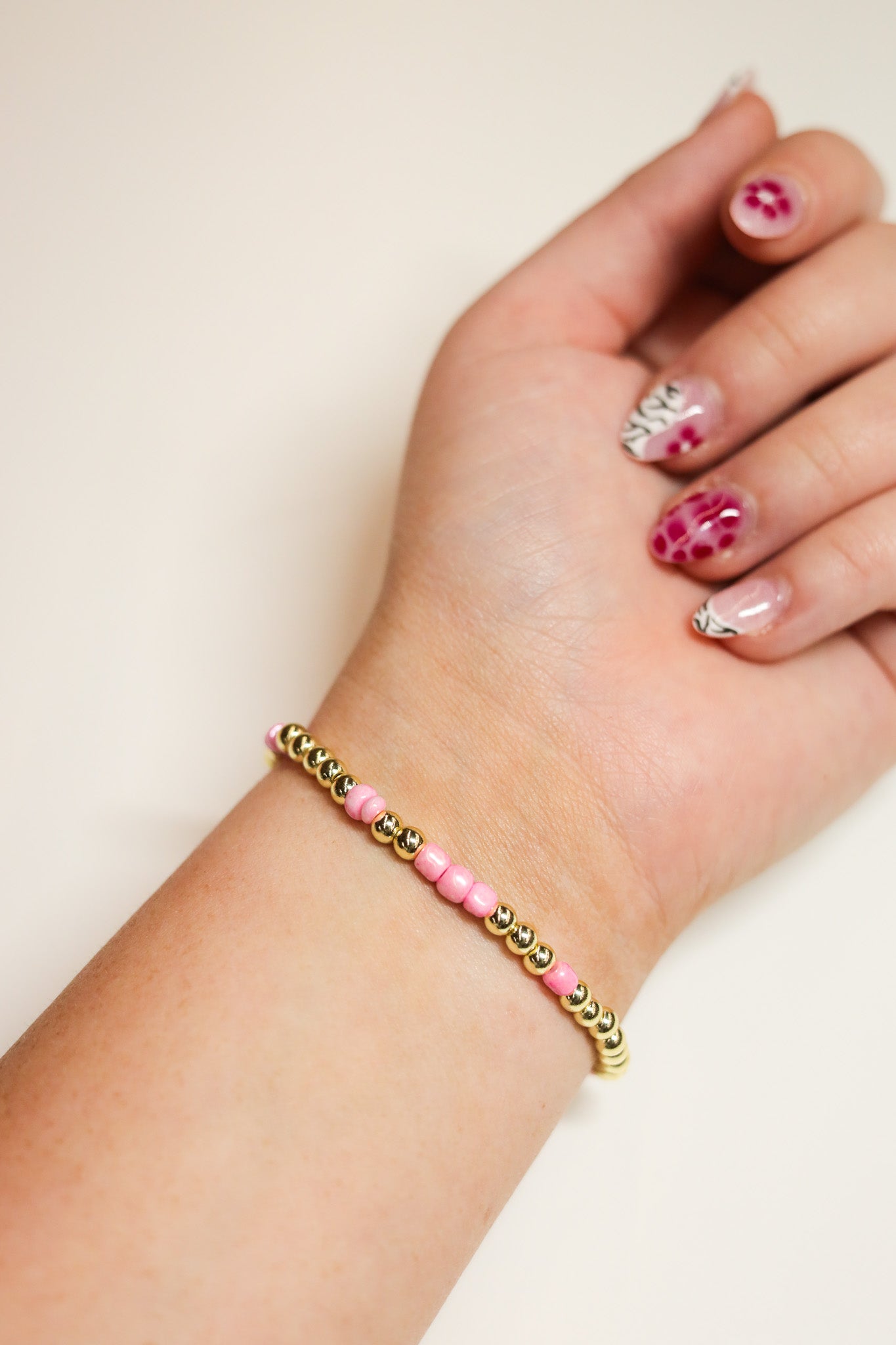 The Light Pink Gold Confetti Bracelet