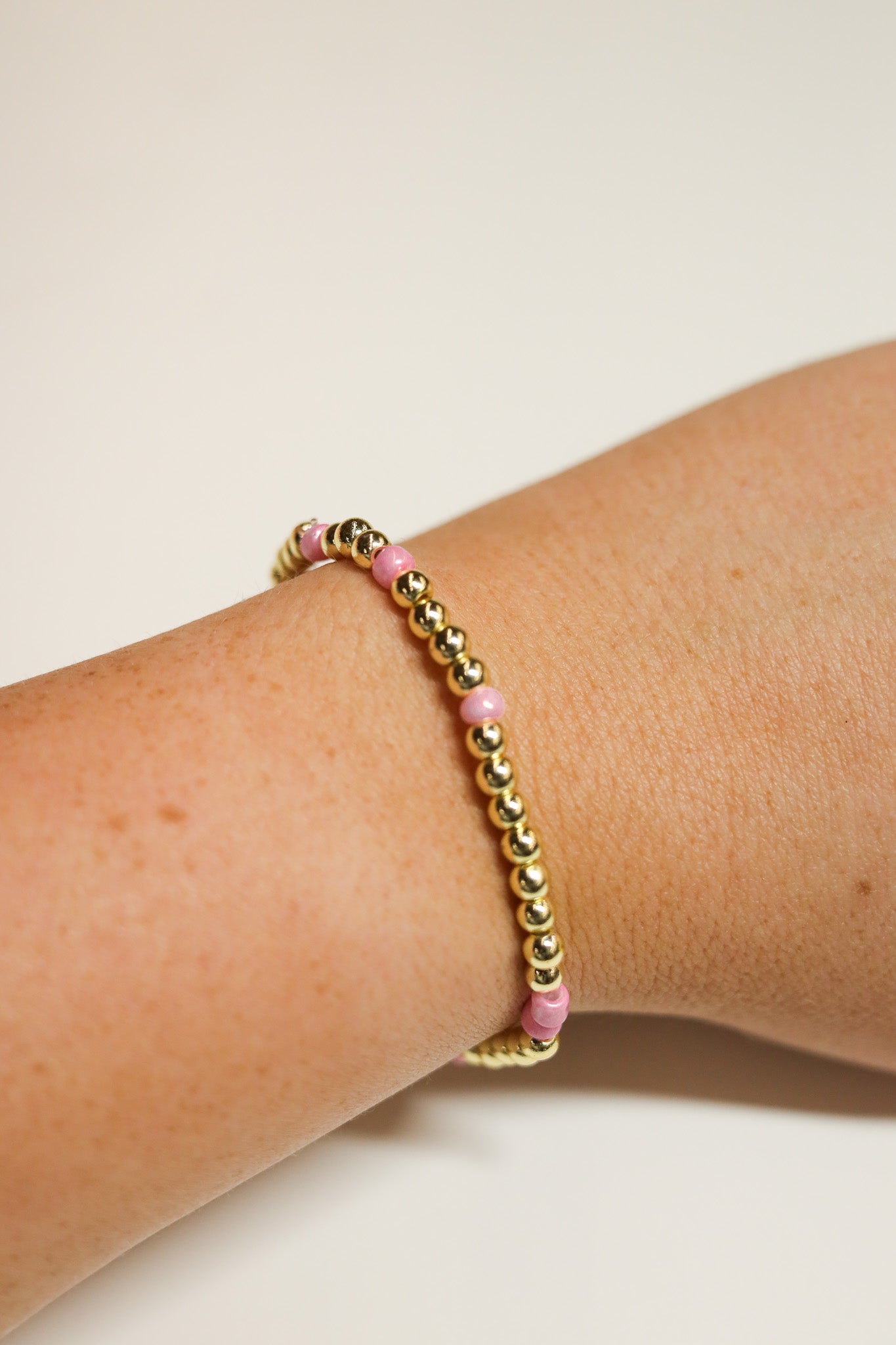 The Light Pink Gold Confetti Bracelet