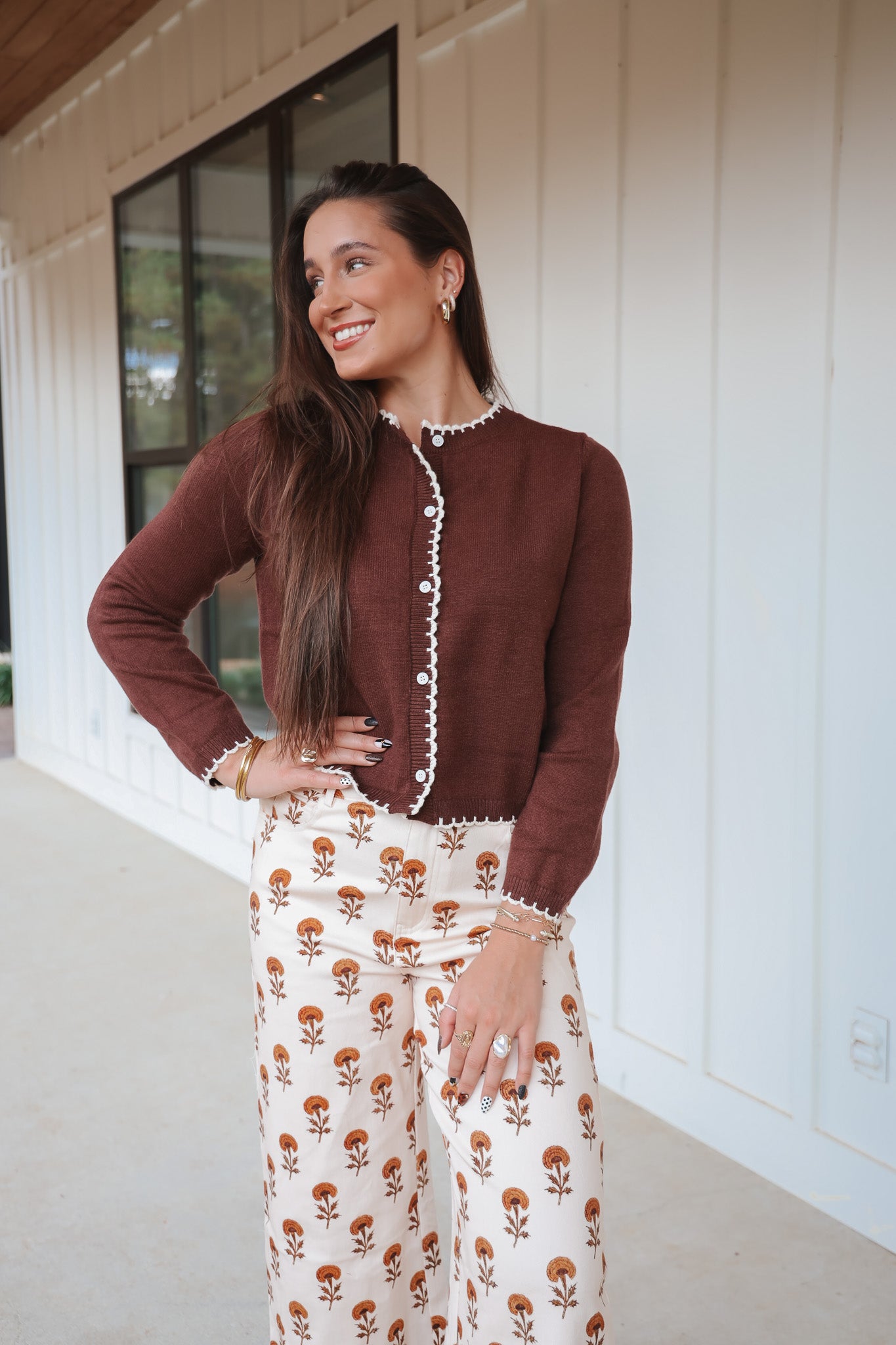 Keep it Simple Brown Cardigan Top