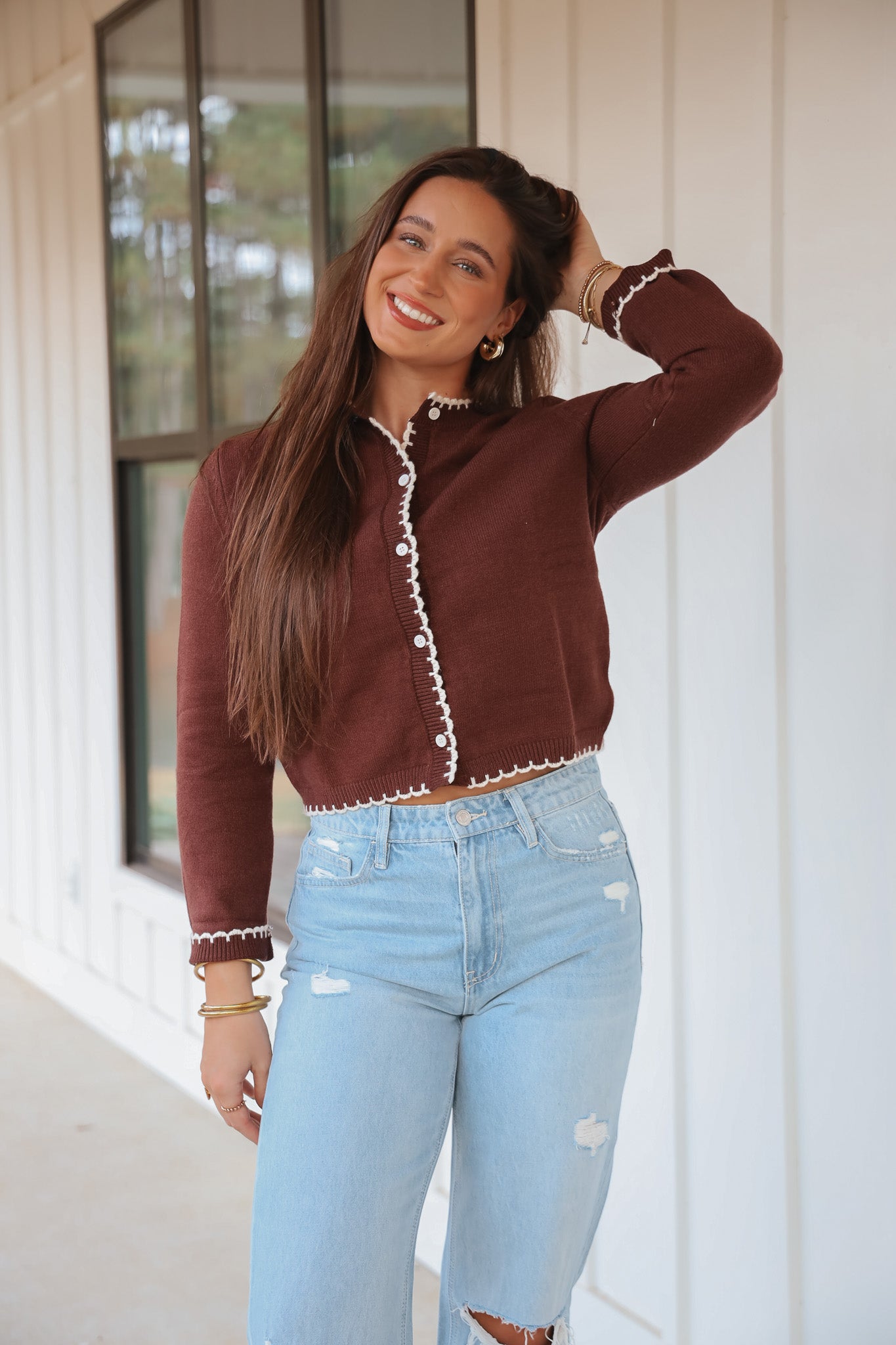 Keep it Simple Brown Cardigan Top