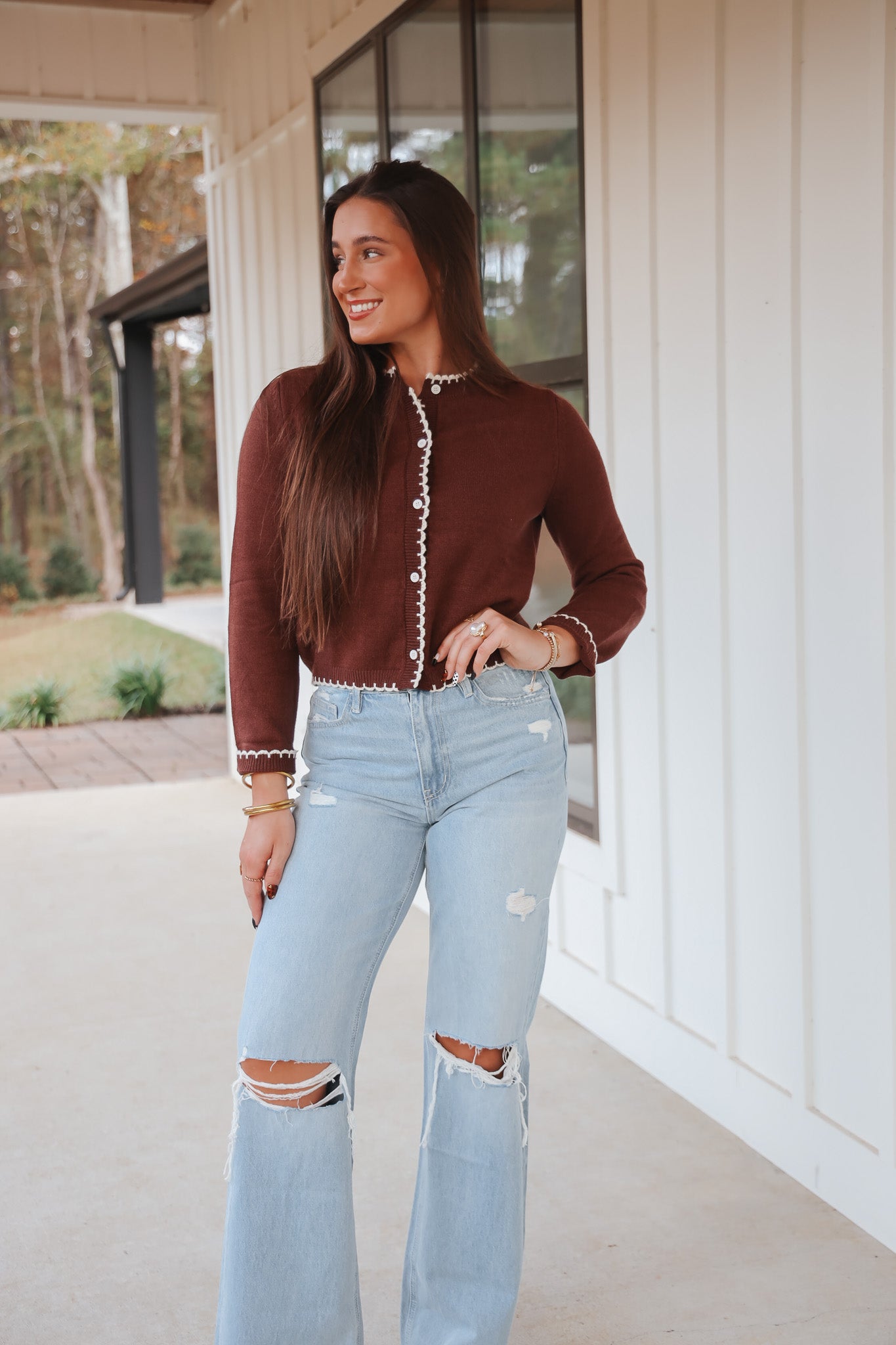 Keep it Simple Brown Cardigan Top