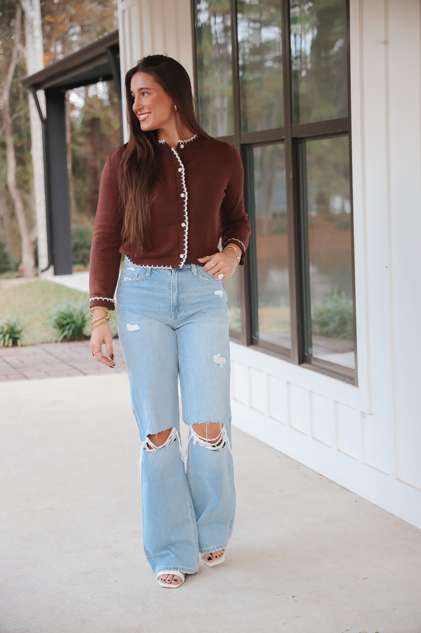 Keep it Simple Brown Cardigan Top