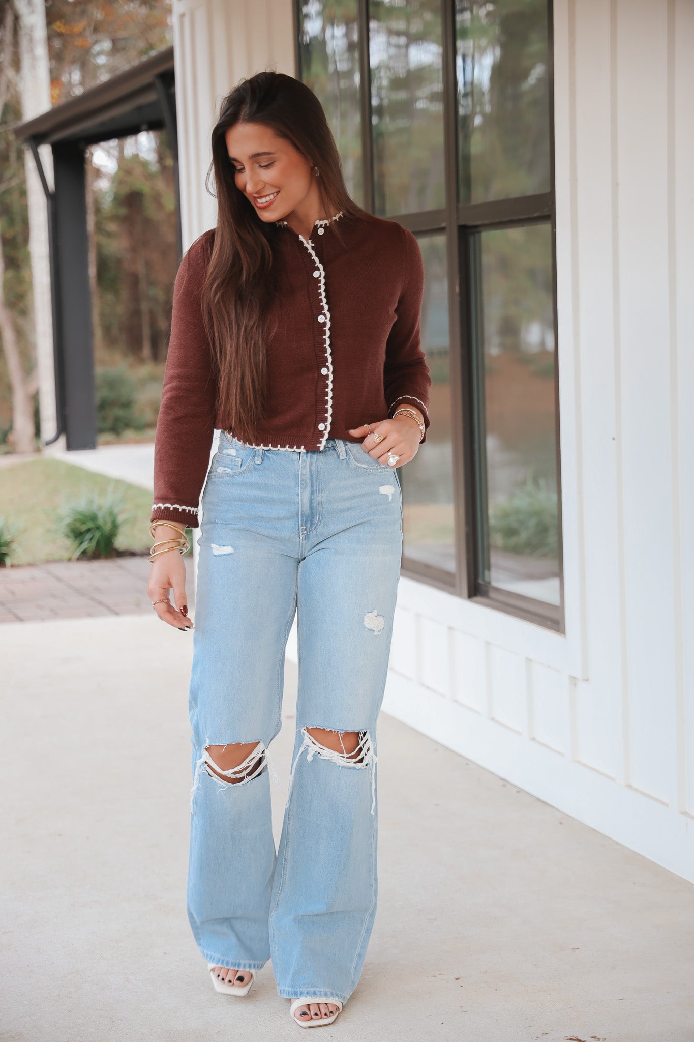 Keep it Simple Brown Cardigan Top