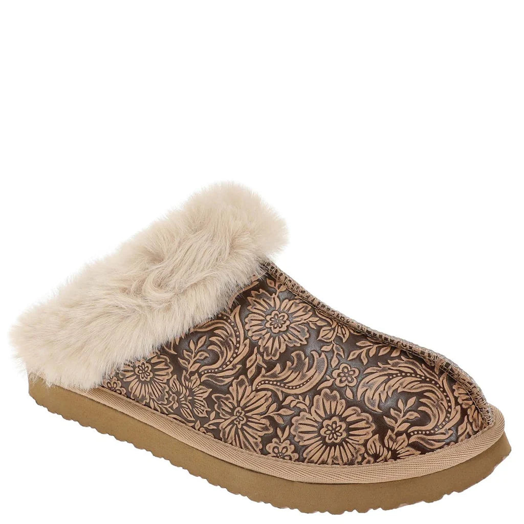 Lolly Nude Fur Lined Slippers