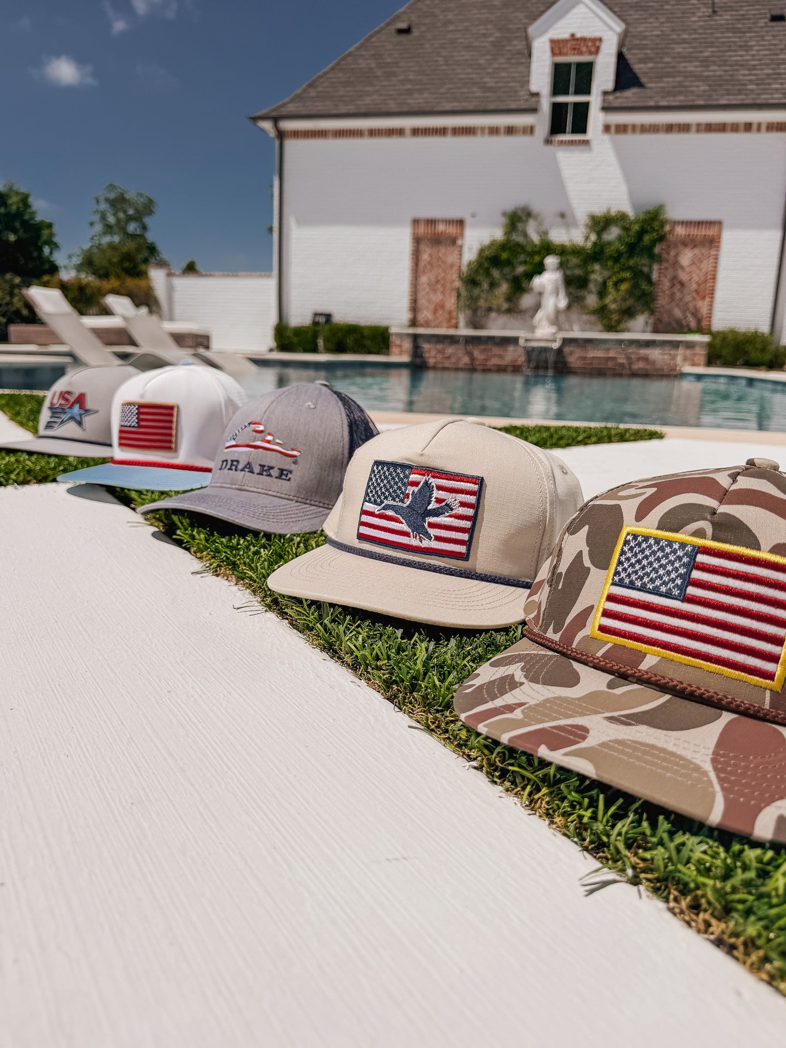 Burlebo Classic American Flag Camo Cap