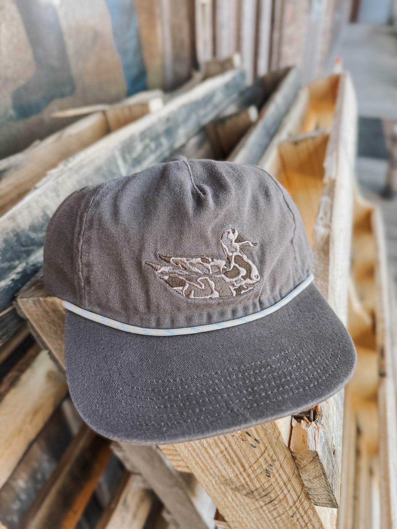 Youth Southern MarsH Ensenada Rope Hat Camo Duck Stone Brown