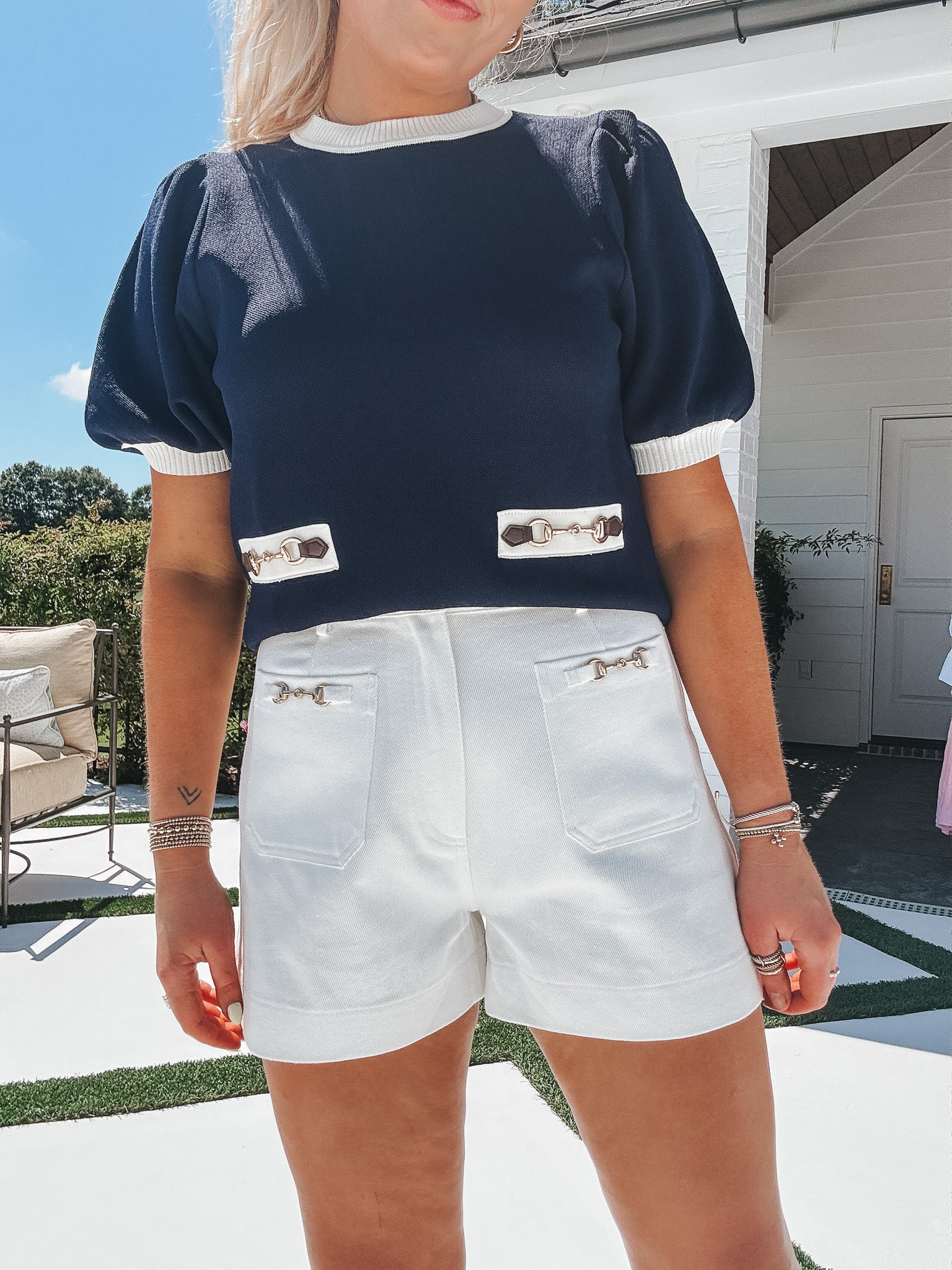 On Vacay Time Shorts in White