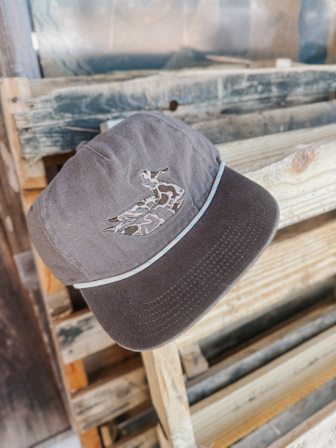 Youth Southern MarsH Ensenada Rope Hat Camo Duck Stone Brown