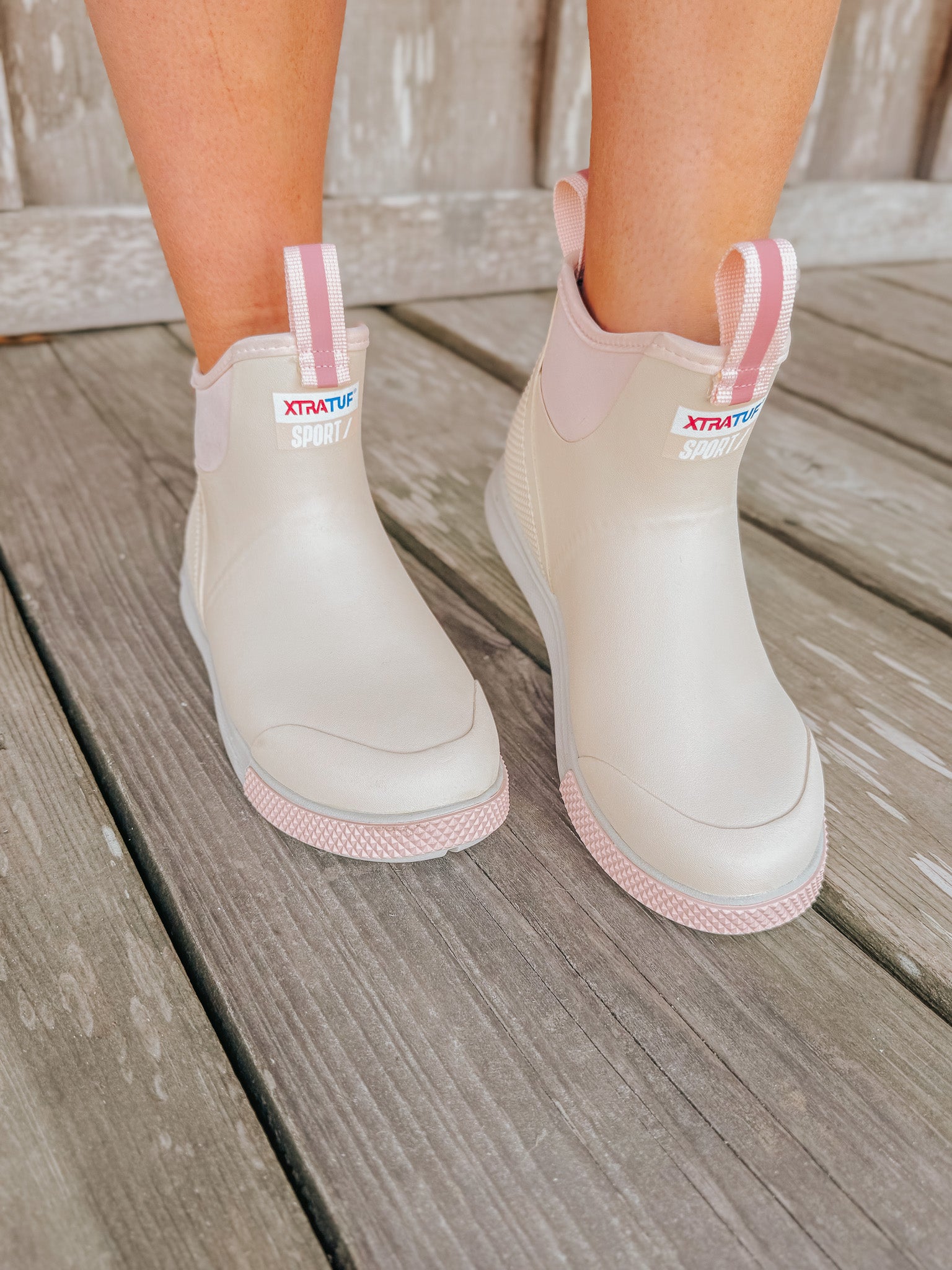 Women's Xtratuf Sport Ankle Deck Boot in Blush Peach – Boot Country