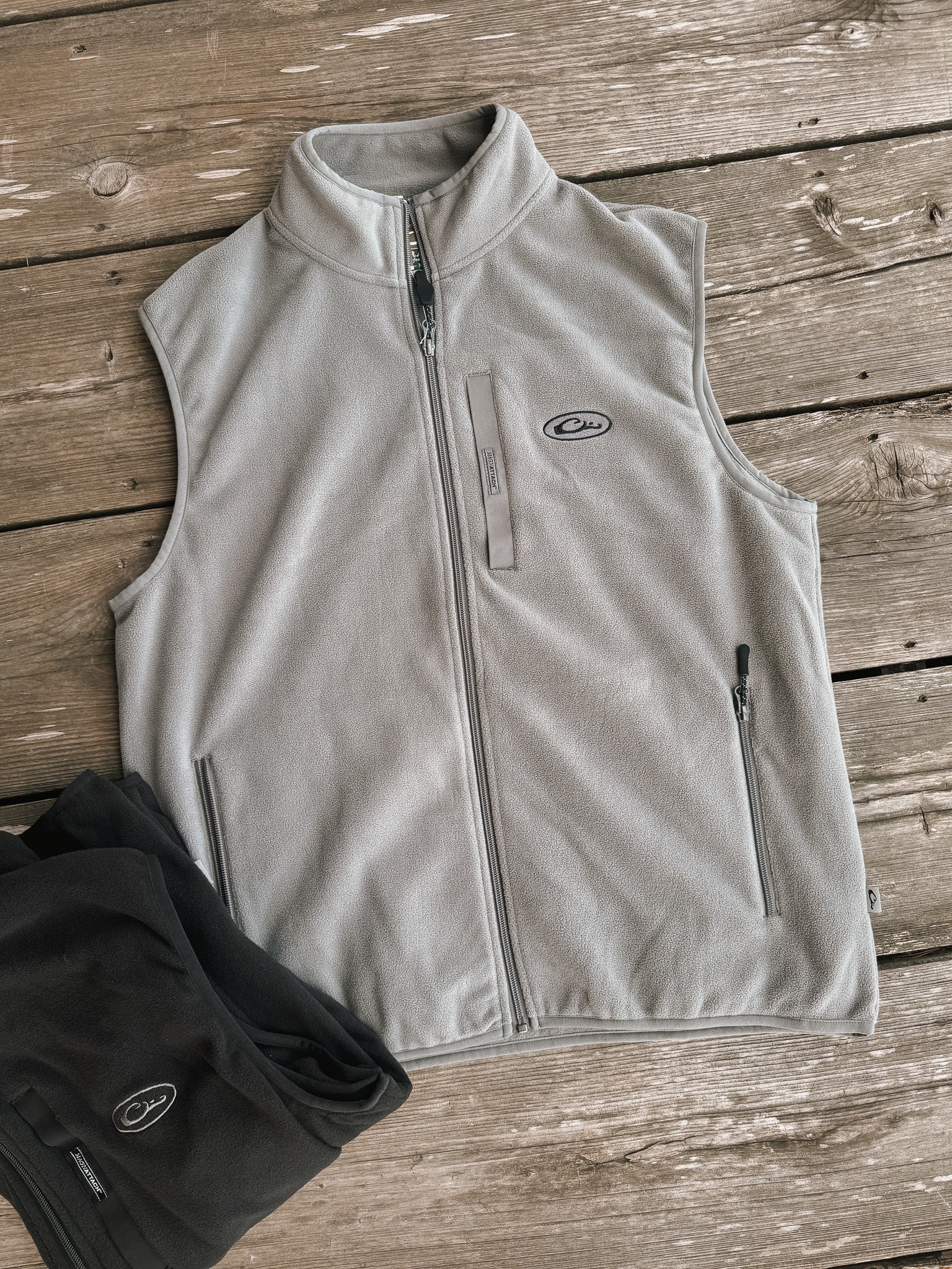 Men's Drake Grey Camp Fleece Vest