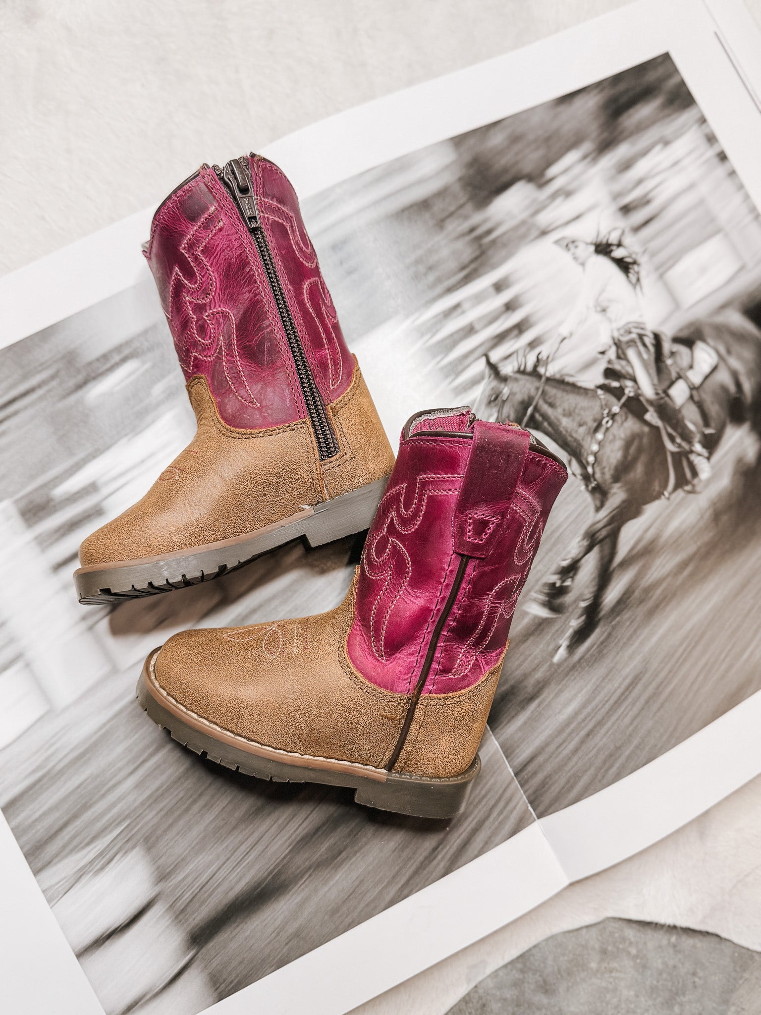 Toddler Smoky Mountain Vintage Brown and Pink Boot