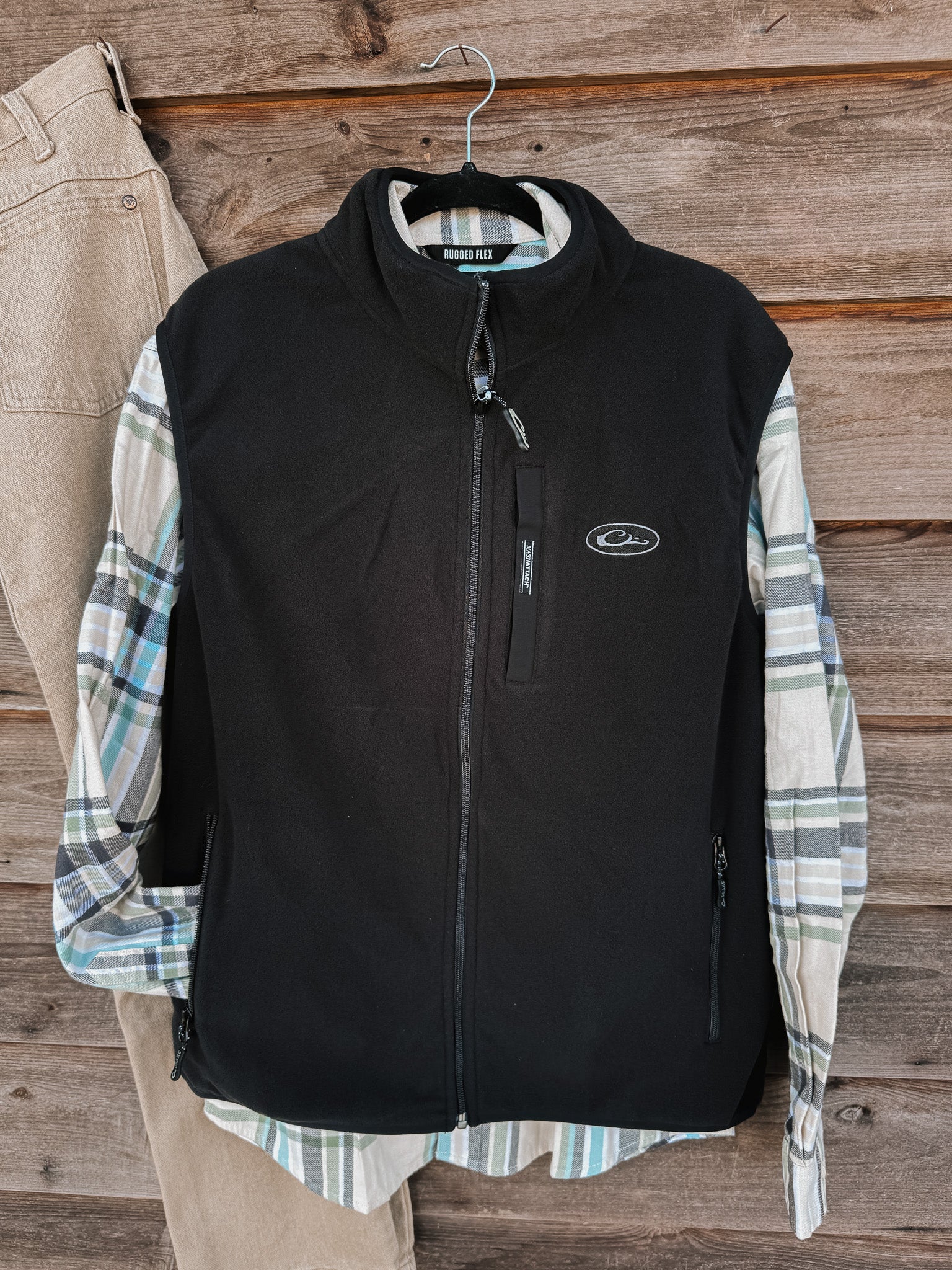 Men's Drake Black Camp Fleece Vest