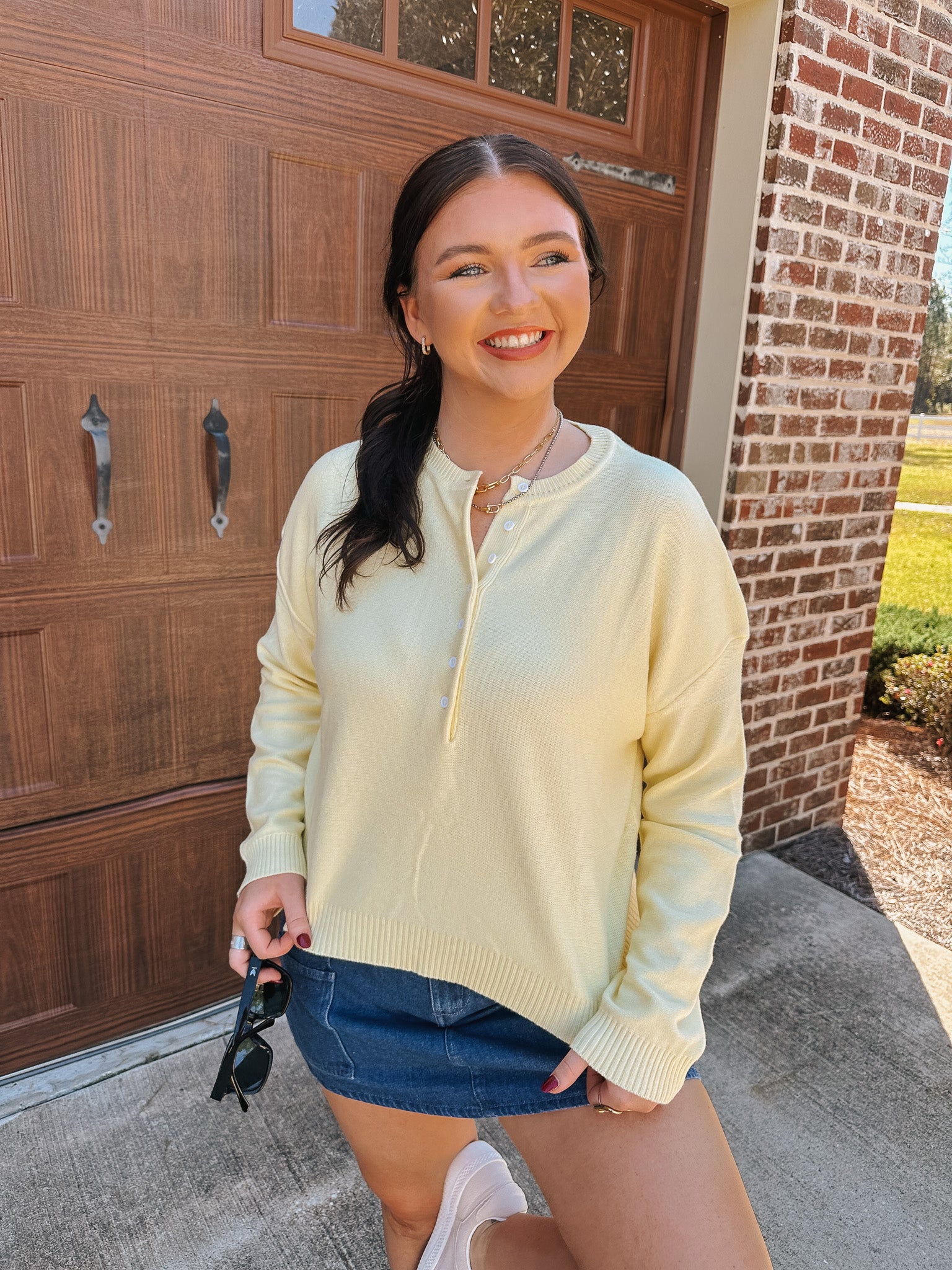 Golden Hour Lemon Sweater