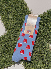 Men's Brown Dog Party Cup Socks