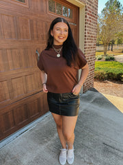 Autumn Flow Brown Top