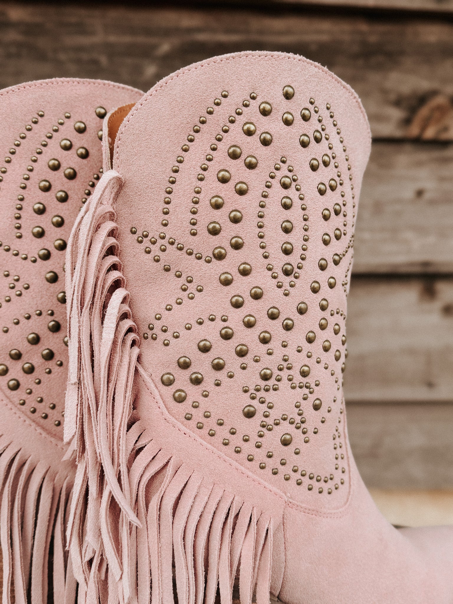 Dingo Star Power Suede Leather Booties in Pink