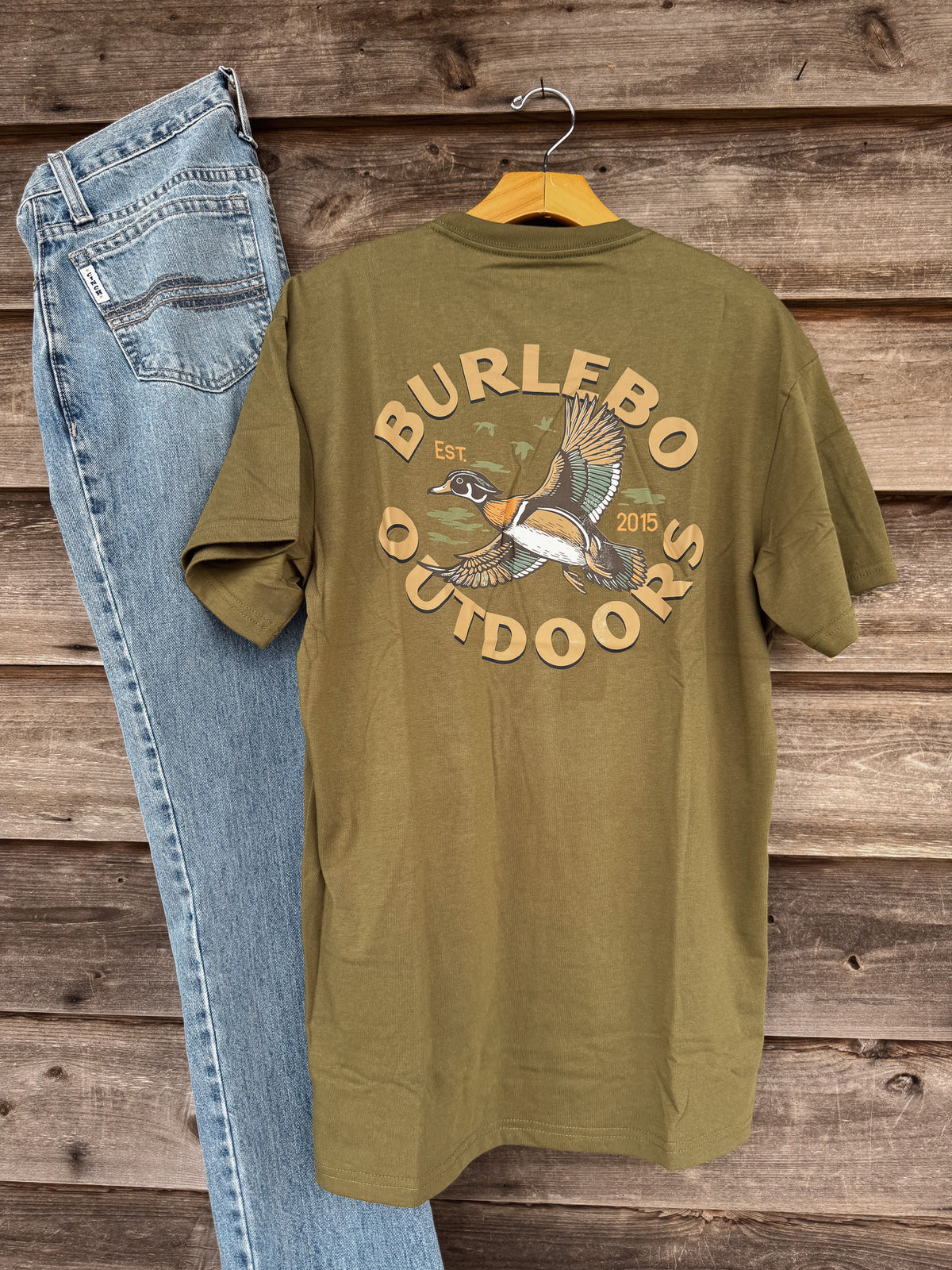 Burlebo | Men's Wood Duck T-Shirt - Hunter Green
