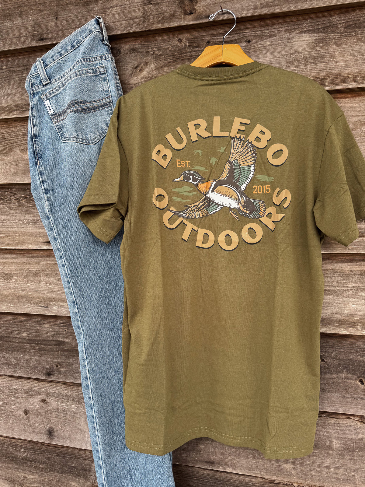 Burlebo | Men's Wood Duck T-Shirt - Hunter Green