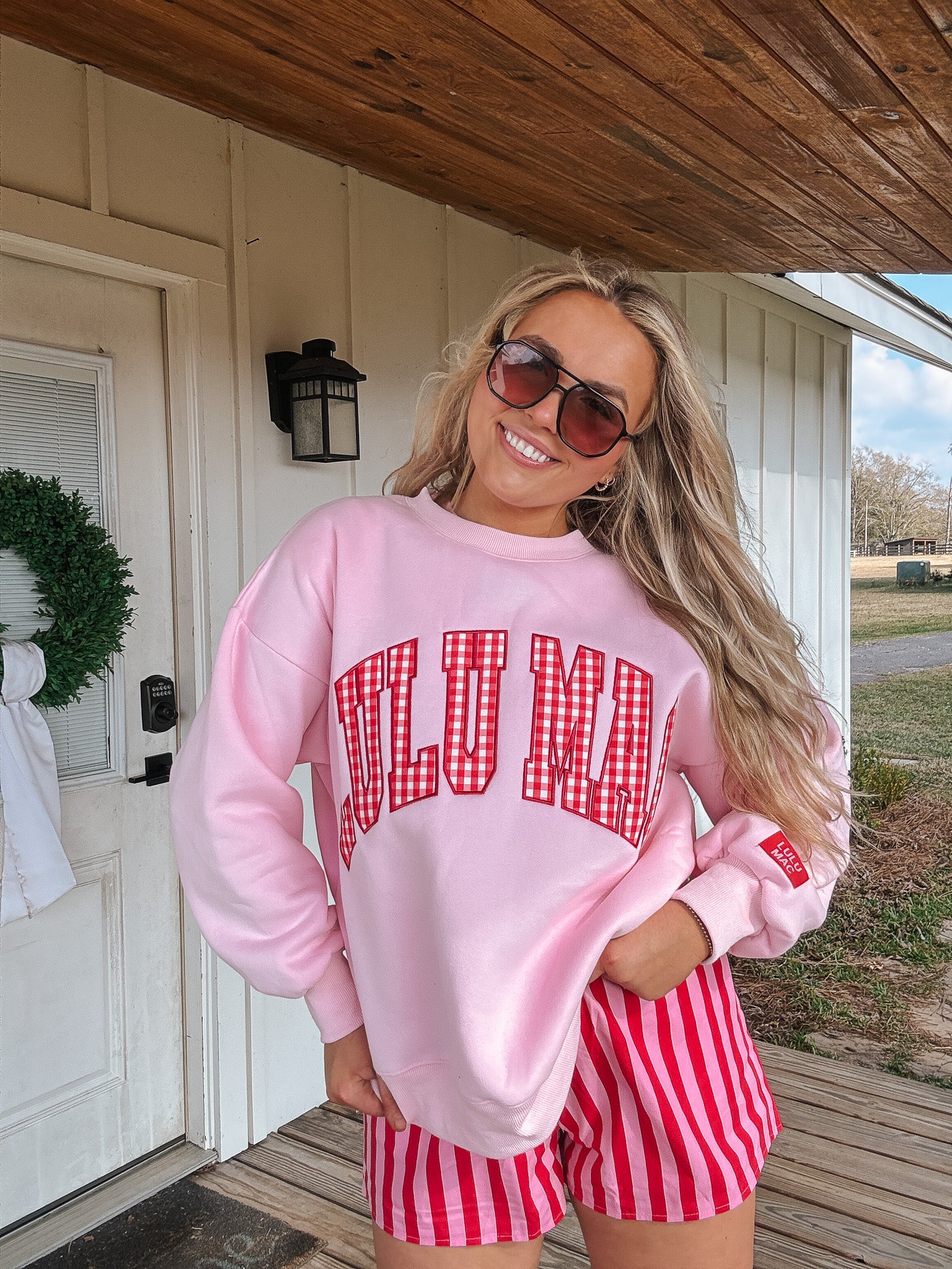 Lulu Mac Red/Pink Striped Boxer Short