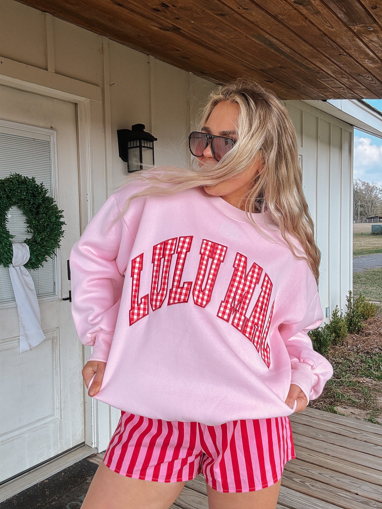 Lulu Mac Red/Pink Striped Boxer Short