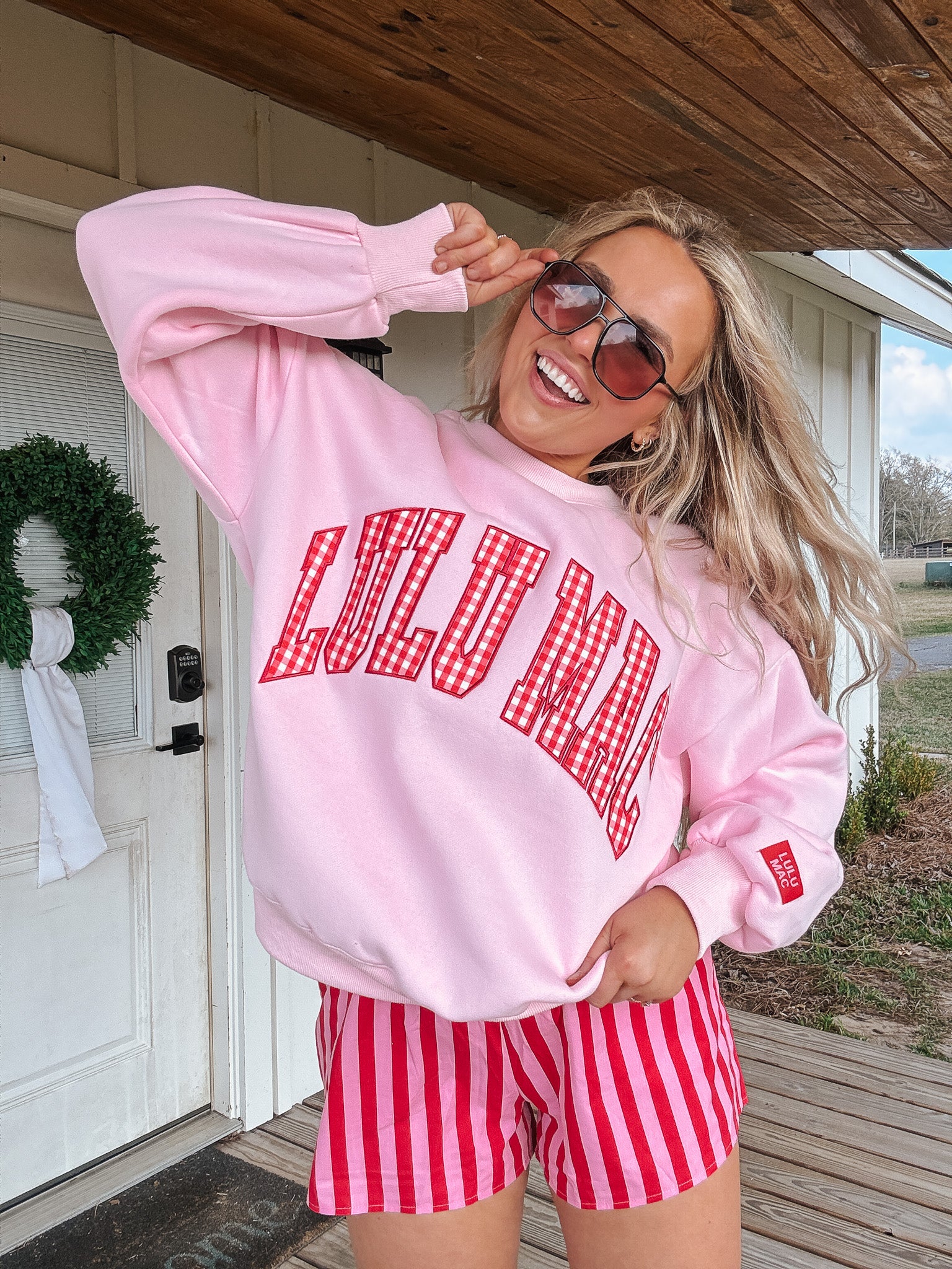 Lulu Mac Red/Pink Striped Boxer Short