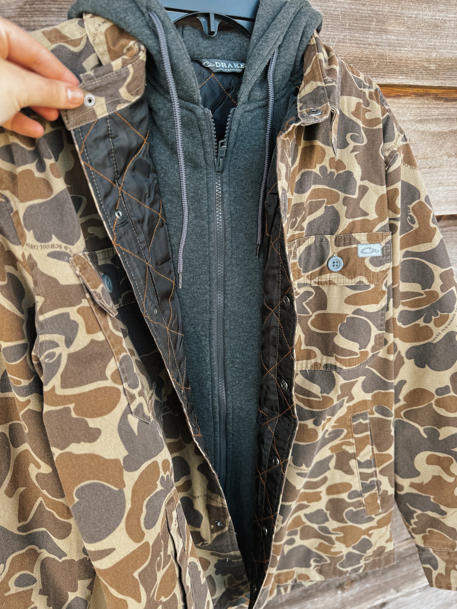 Men's Drake Campfire Canvas Shirt Jac Hoodie